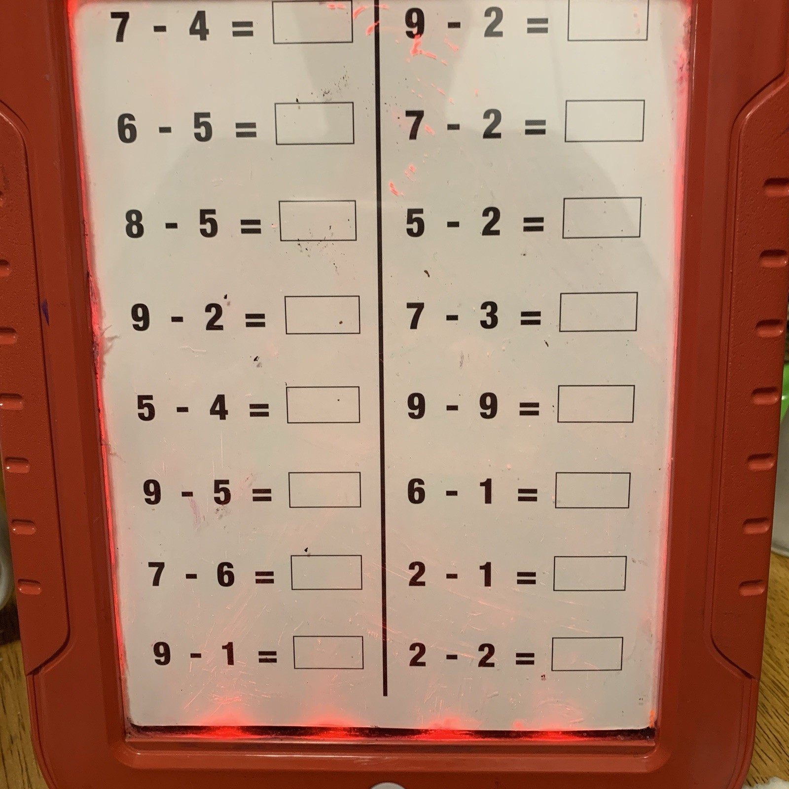 Magic Pad LED Dry Erase writing screen drawing tablet Math Drawing Writing Learn