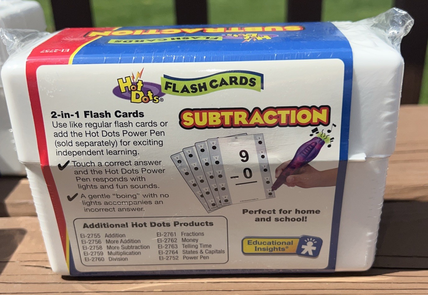 5 Hot Dots Flash Cards Math, Telling Time, States Educational Insights NO STYLUS