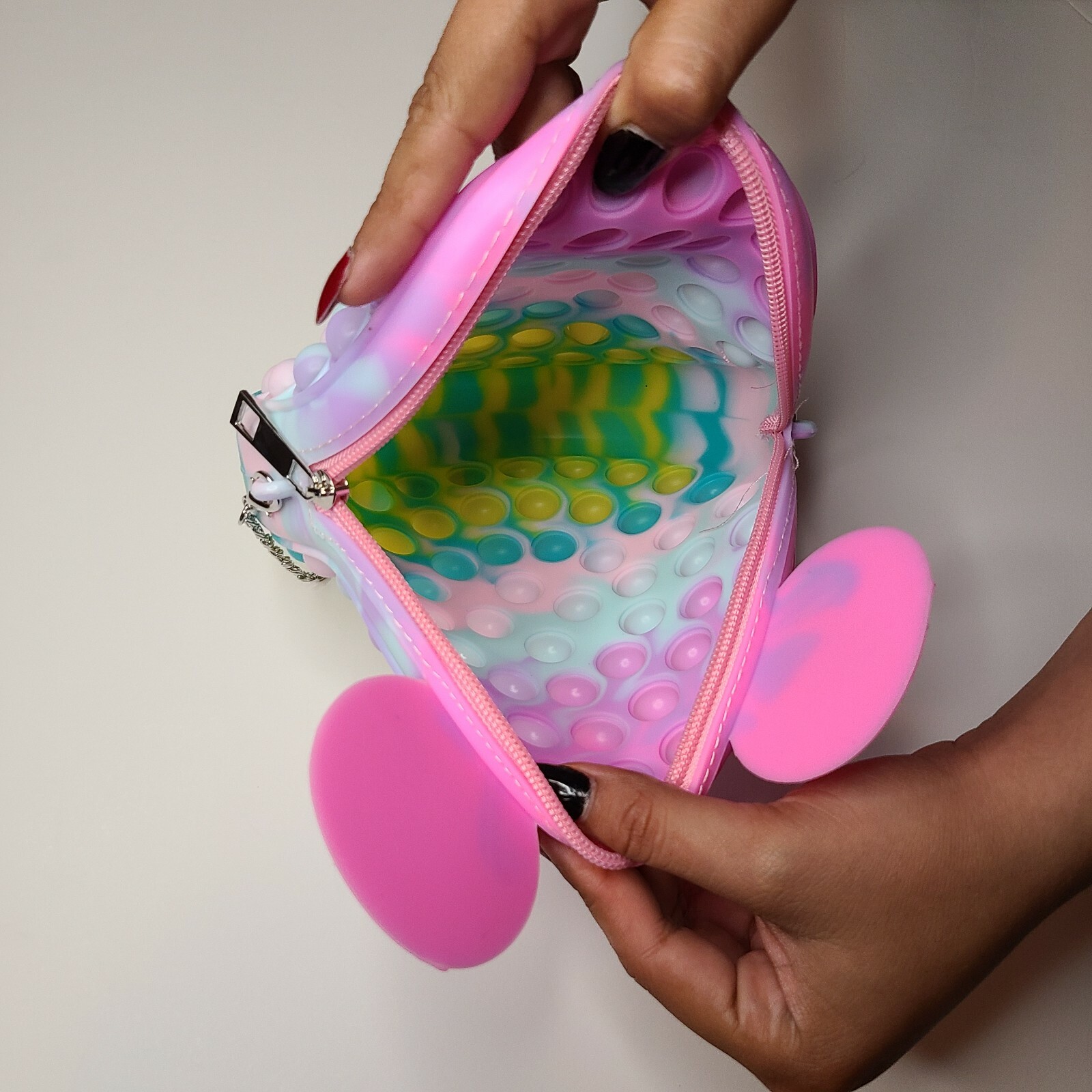 girl purse Popit Fidget Toy Push Bubble Sensory Stress Relief Kids crossbody bag