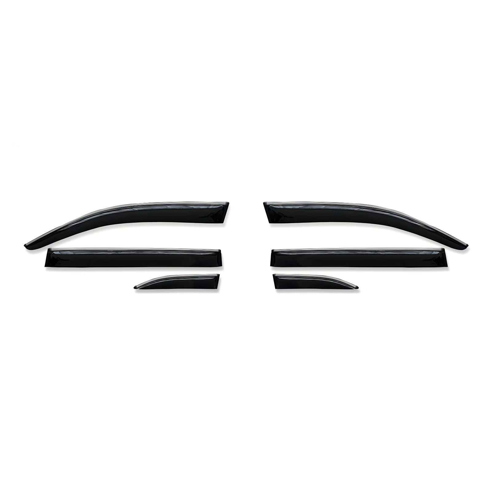 Side Window Visor 6 Piece Set for Toyota Highlander 2014 2015 2016 2017 2018 …