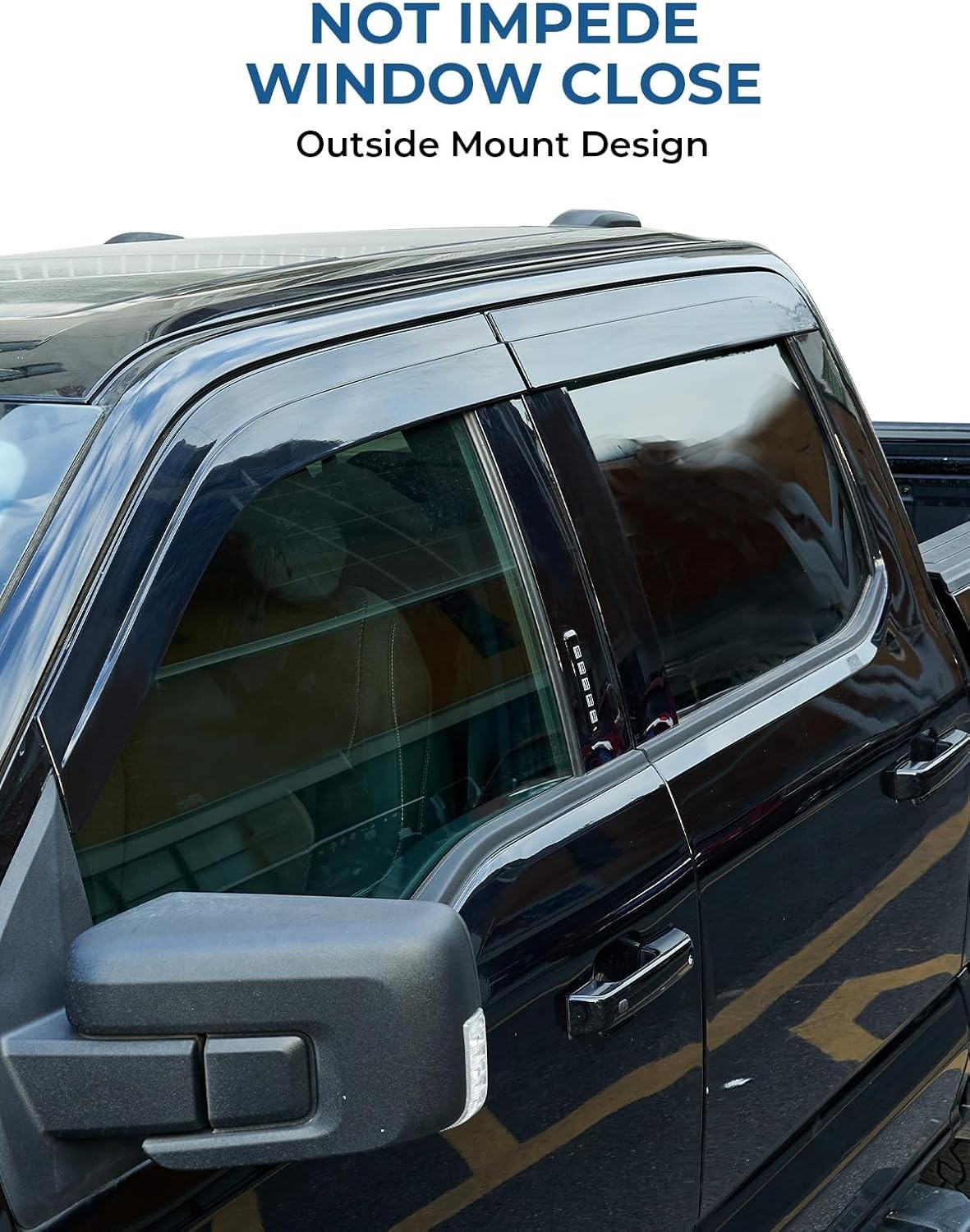 Low Profile Vent Visor Compatible with 2015-2026 Ford F150, 2017-2026 F