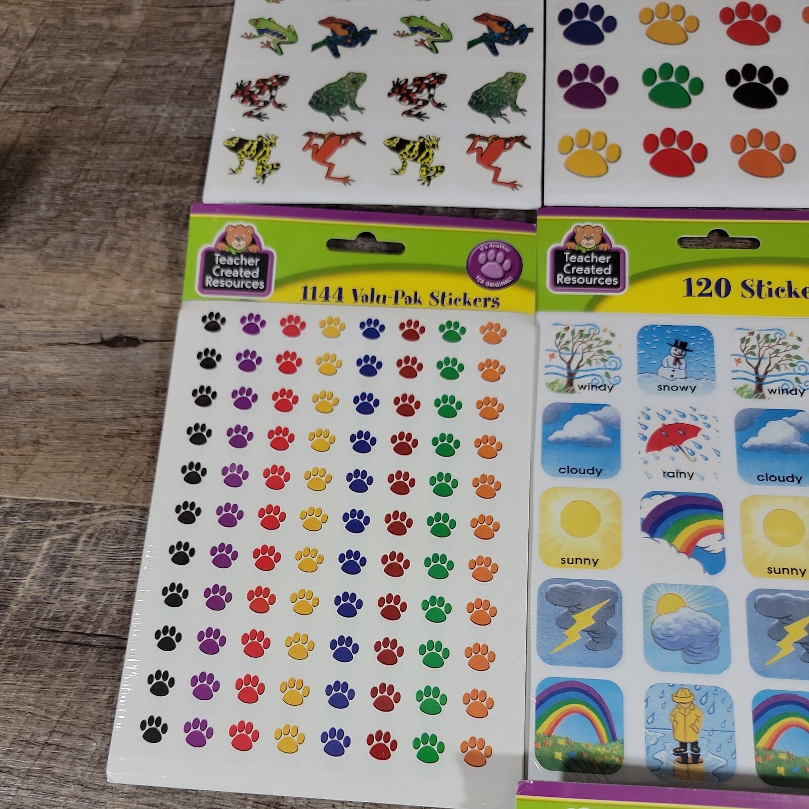 Lot Of 10 packs Teacher Created Resources Colorful Mini Stickers