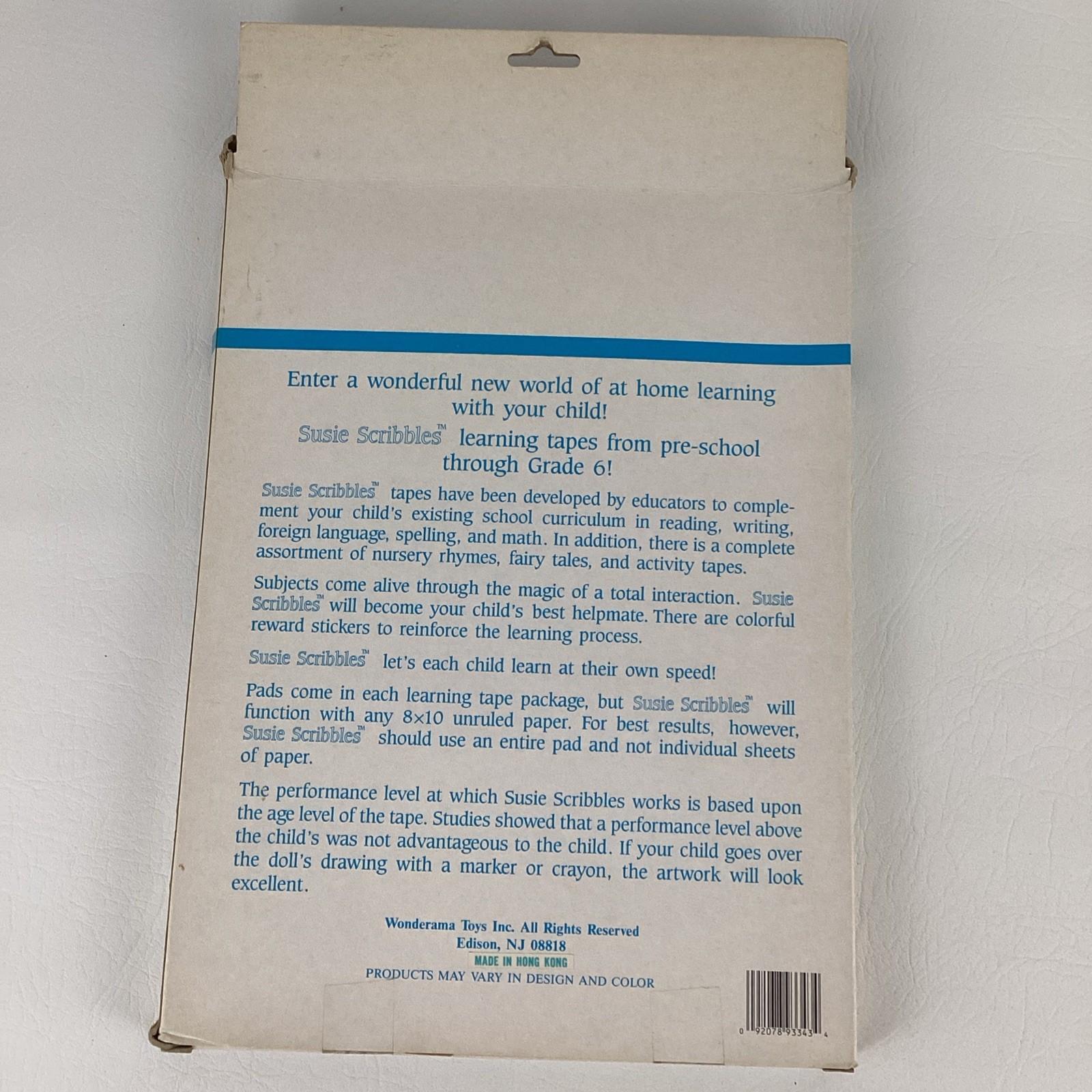 Susie Scribbles Kindergarten Home Learning Cassette Tape Spelling Nursery Tales