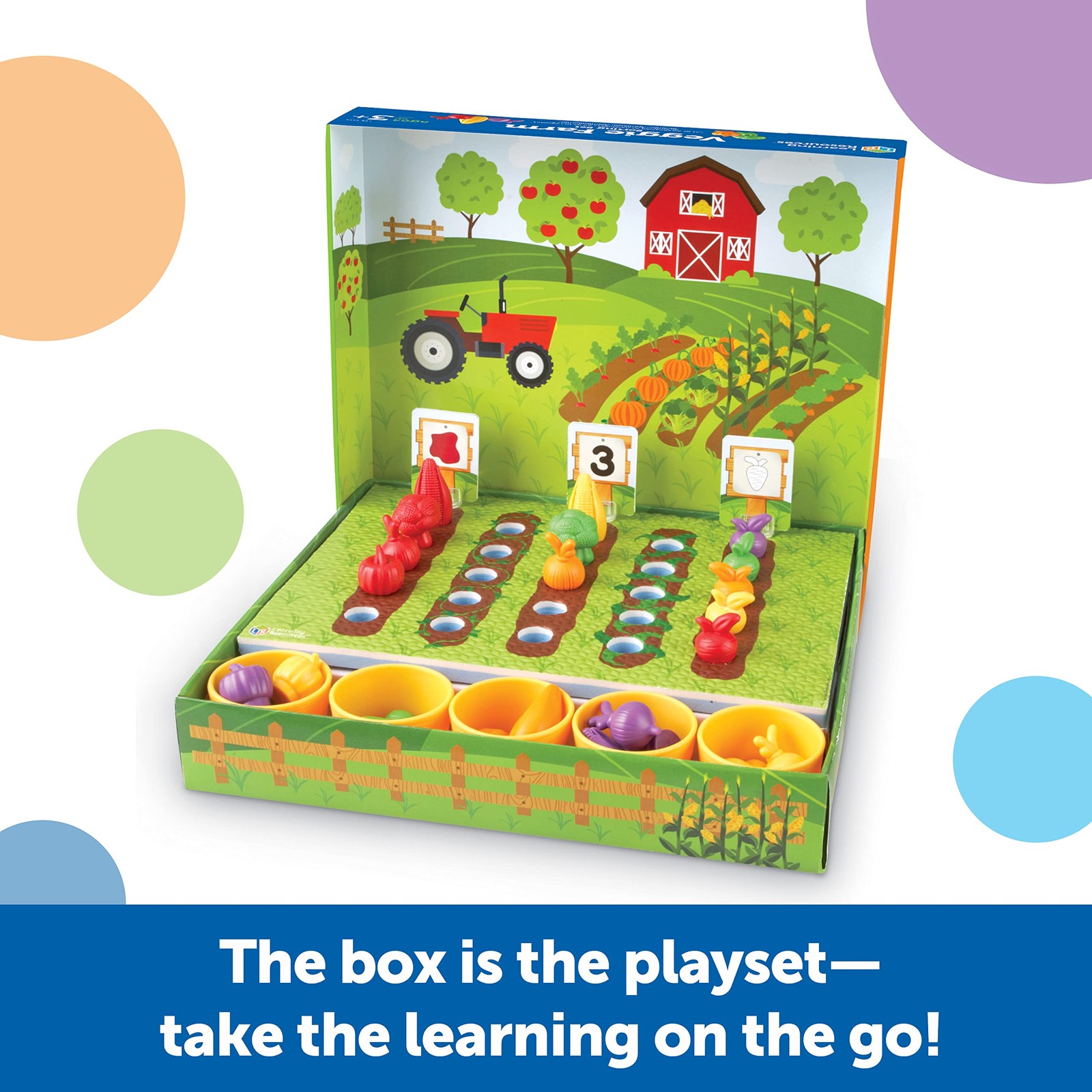 Learning Resources Veggie Farm Sorting Set 46 Piece Color Recognition Toy
