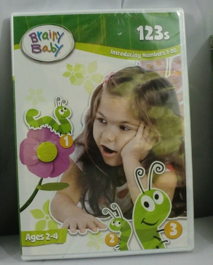 Brainy BABY 123’s ~ Book ~ Flash Cards ~ DVD (New-Sealed)