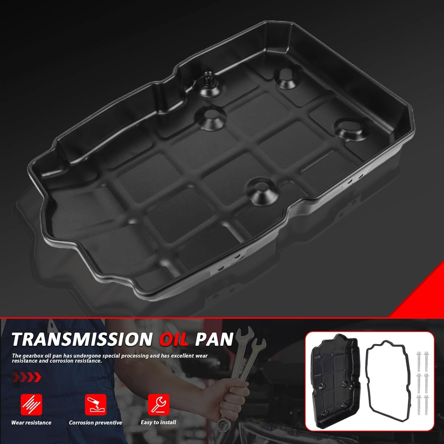 Automotive Transmission Oil Pan Set 8pcs for Mercedes-Benz 1998-2025 C250 C300