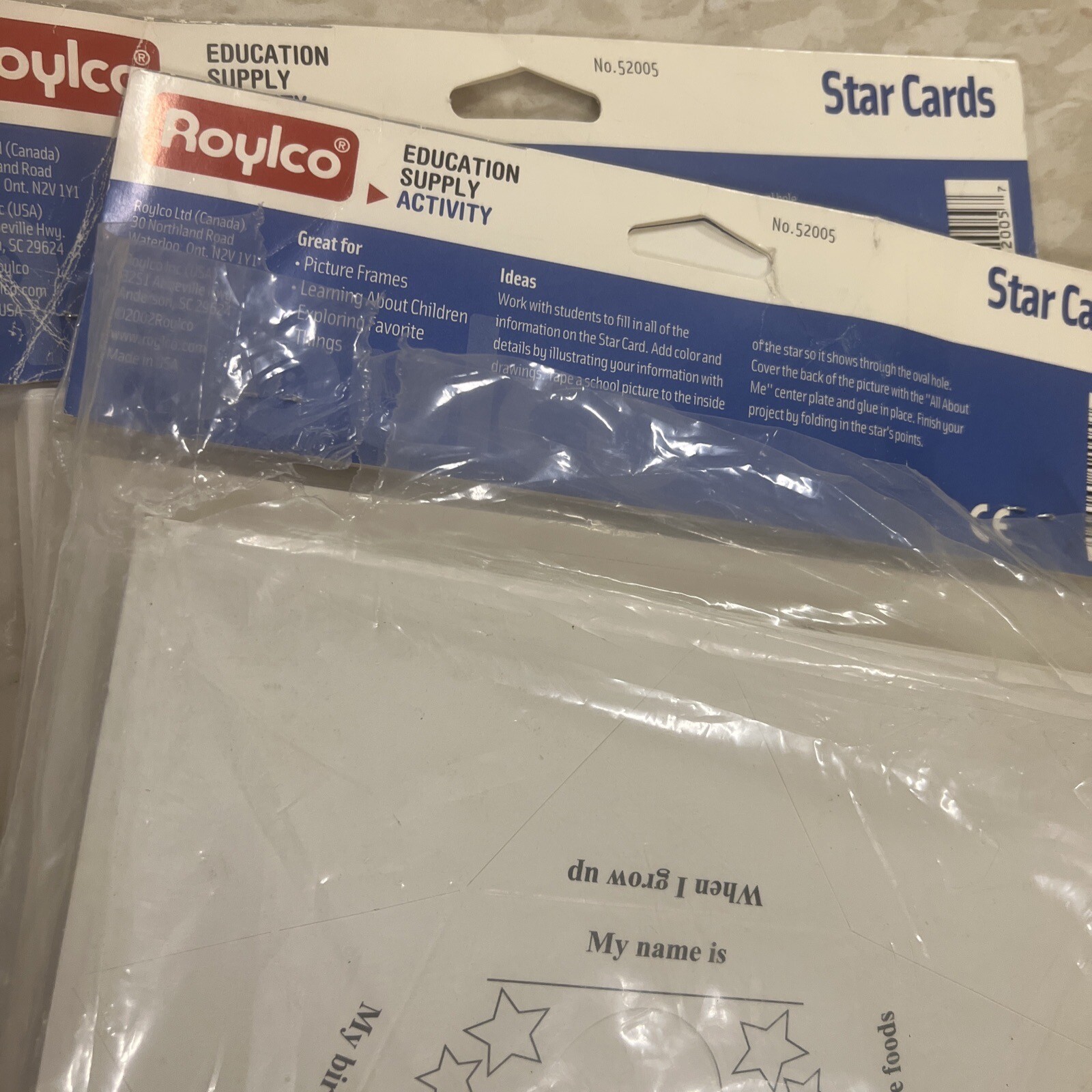 Roylco All About Me Star Cards Education Supply Activity Lot Of 48+ KIDS SCHOOL
