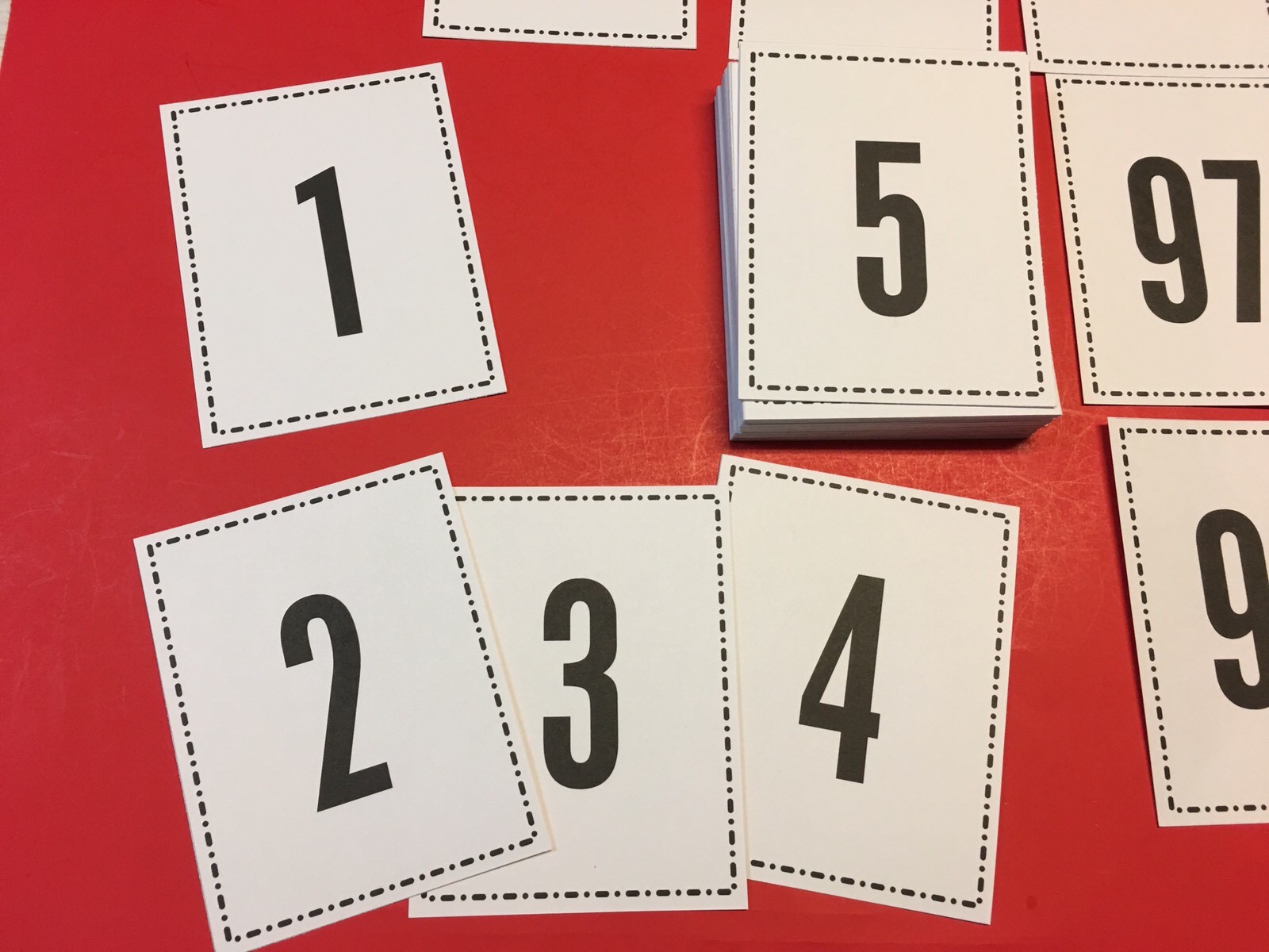 Full Sized – Numbers 1-100 flash cards. 5.5 x 4.25 Pre-k, Preschool Math Number