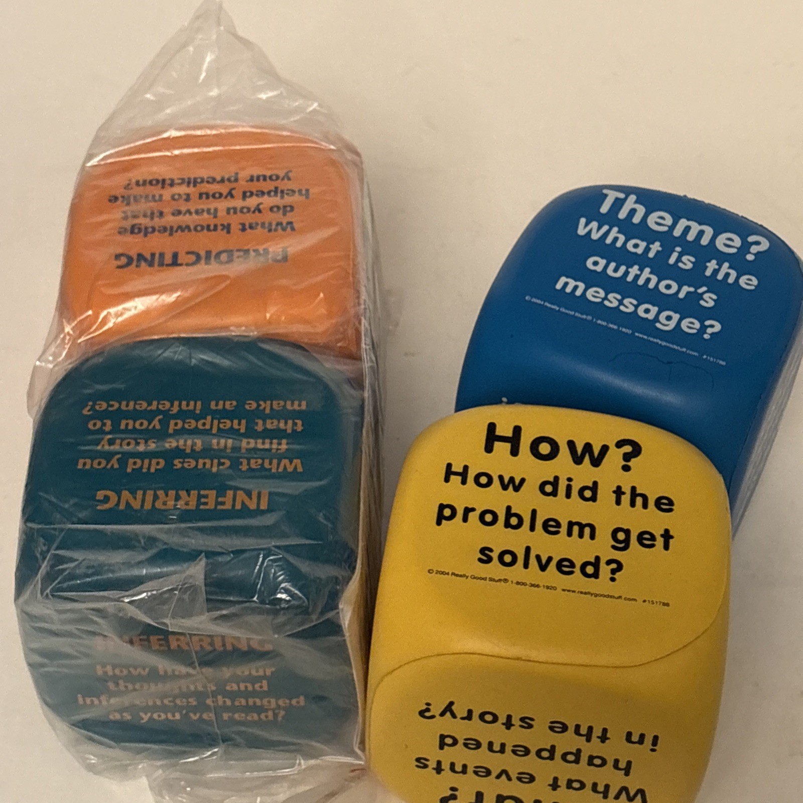 2006 Really Good Stuff Comprehension Strategies Dice Set Of 4 PREOWNED