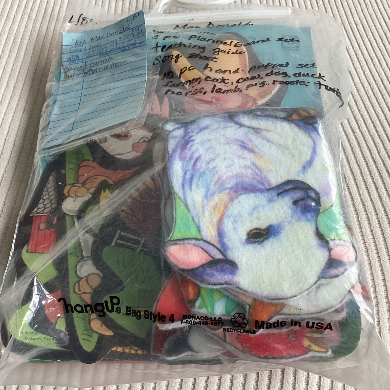 Vtg Old Macdonald Had A Farm Felt Board Story Figures Animals Educational Music