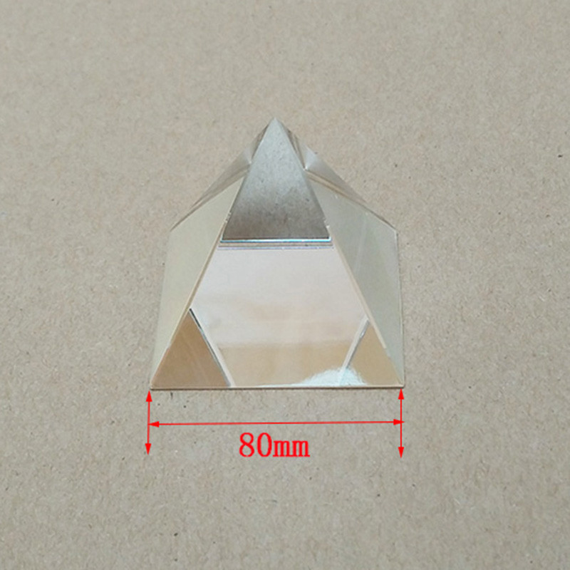 Rainbow Optical Glass Crystal Pyramid Prism for Science Survey Light Spectrum
