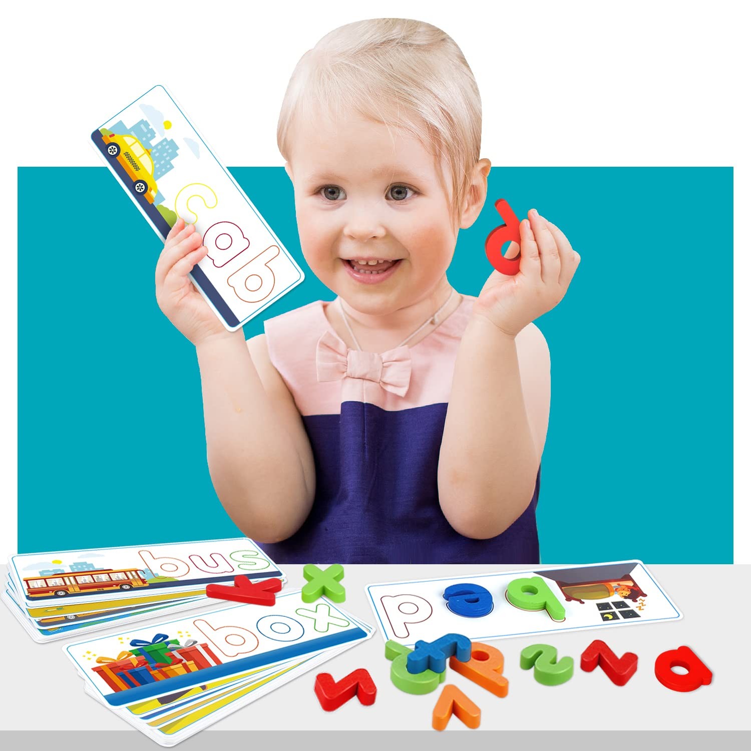 Learning Educational Toys for 2 3 4 5 6 Years Old Boys Girls, See & Spell Mat…