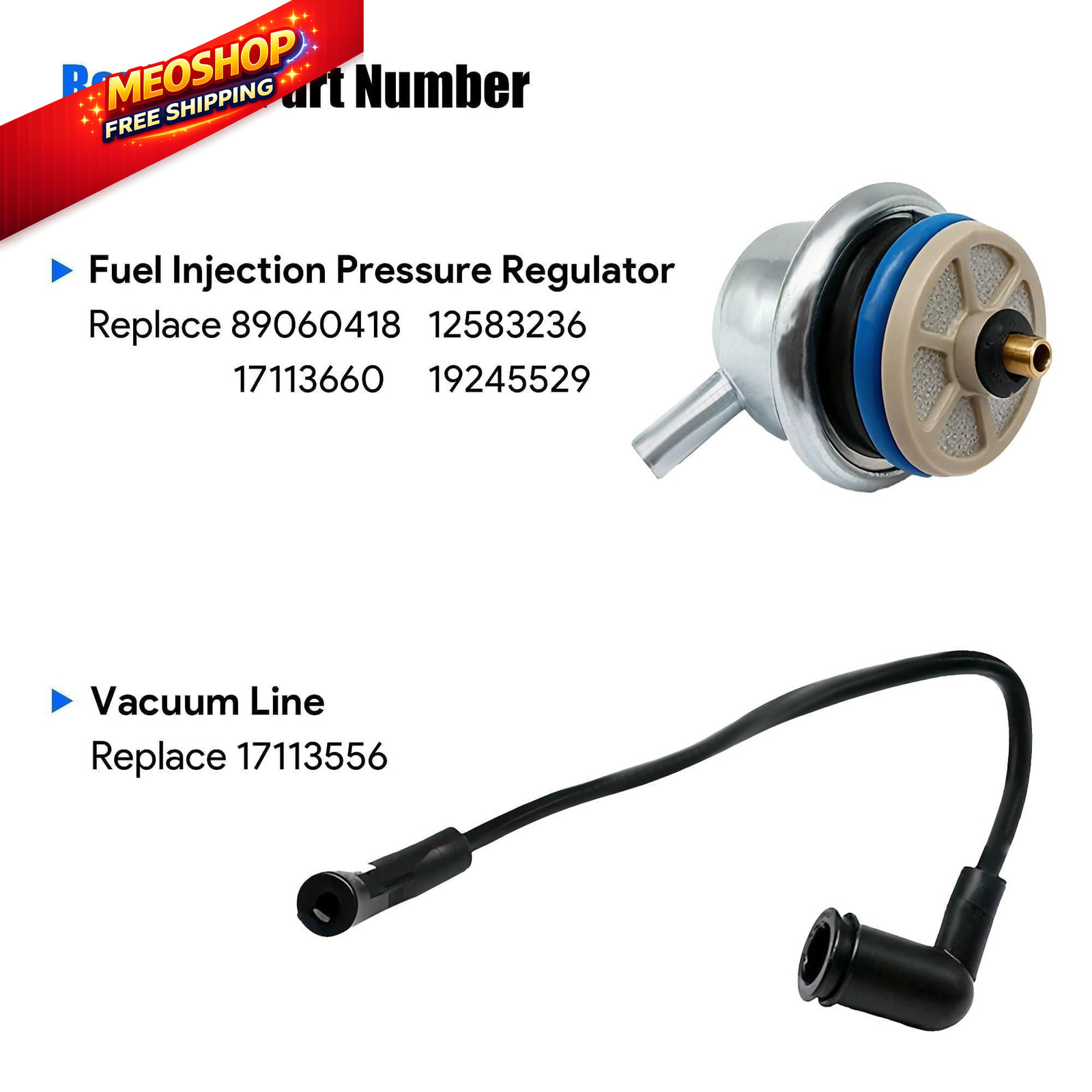 Fuel Injection Pressure Regulator with Vacuum Line