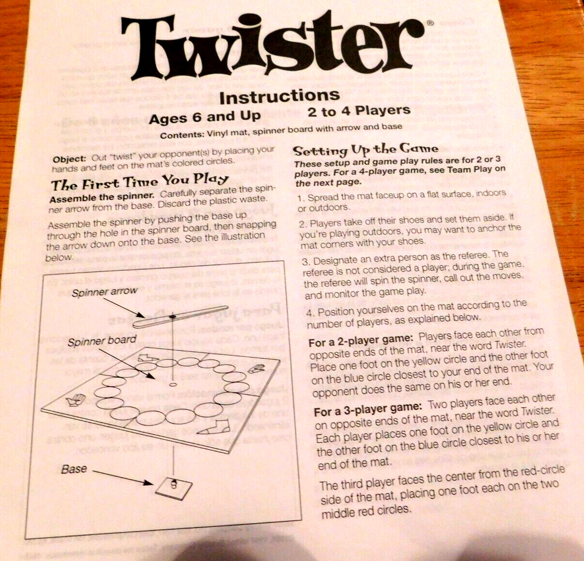 Game~”Twister” By: Milton Bradley