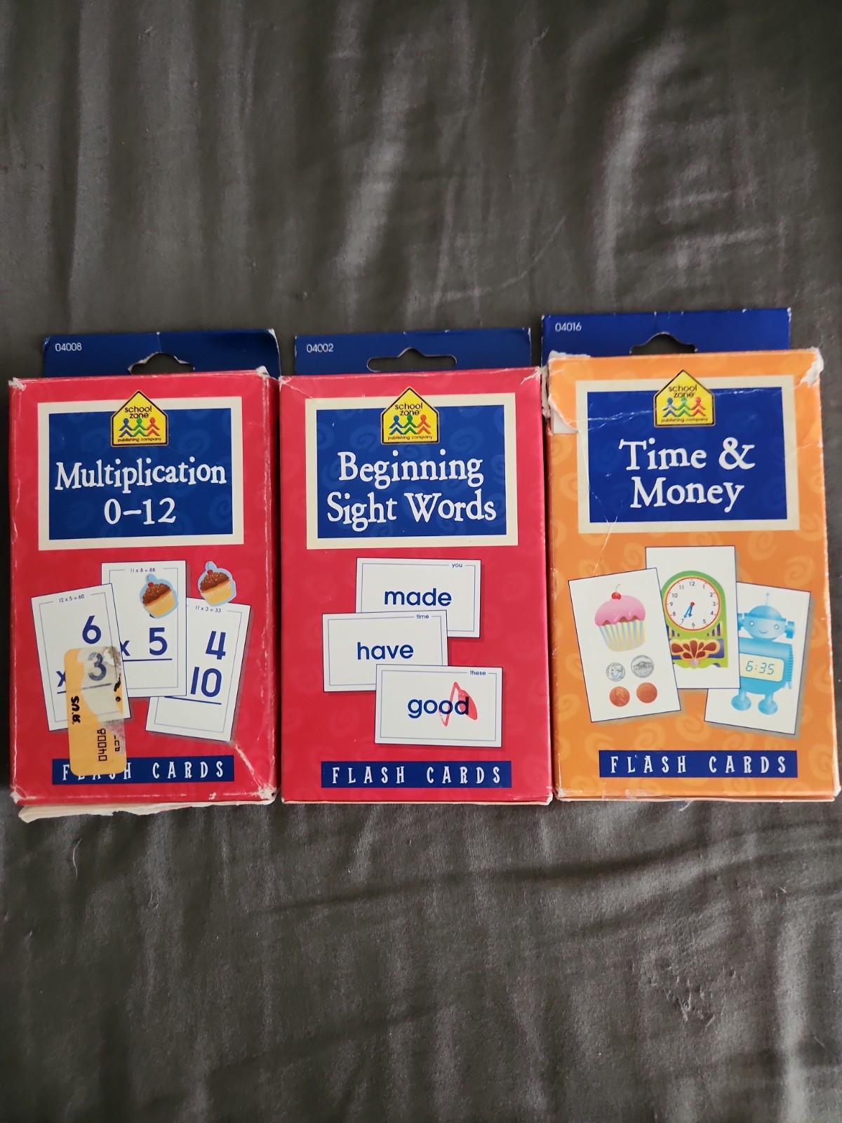 Vintage School Zone Beginning Sight Words/time&money/ multiplication 0-12