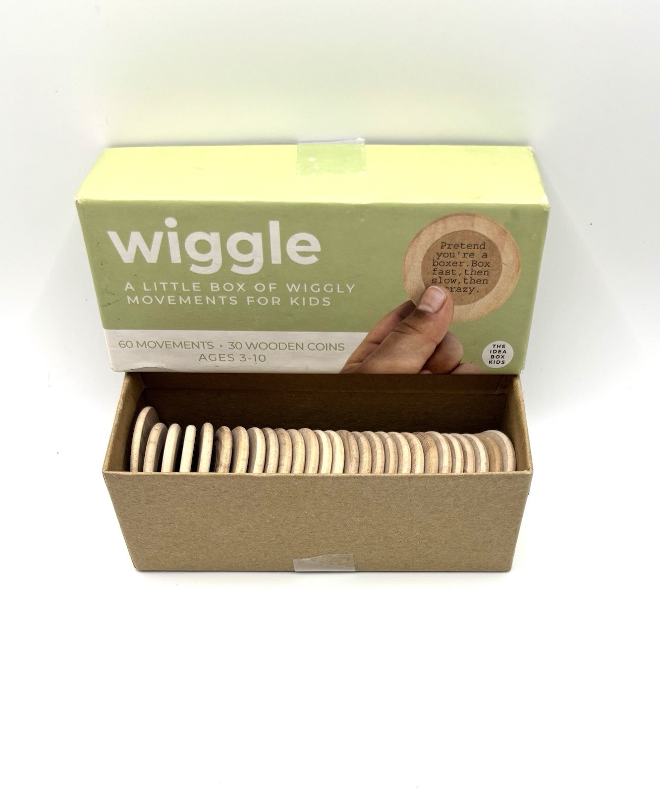 Wiggle Box Set of 27 2-sided Wood Activity Coins