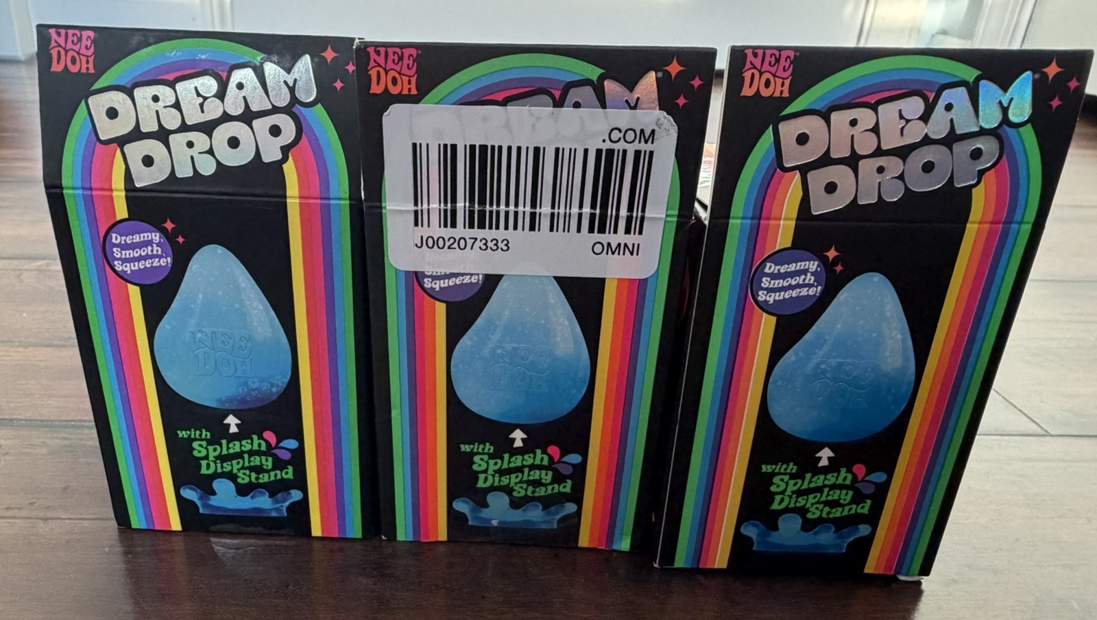 Schylling Needoh Dream Drop Glitter Set of 3 Blue Purple Pink Sensory Toys