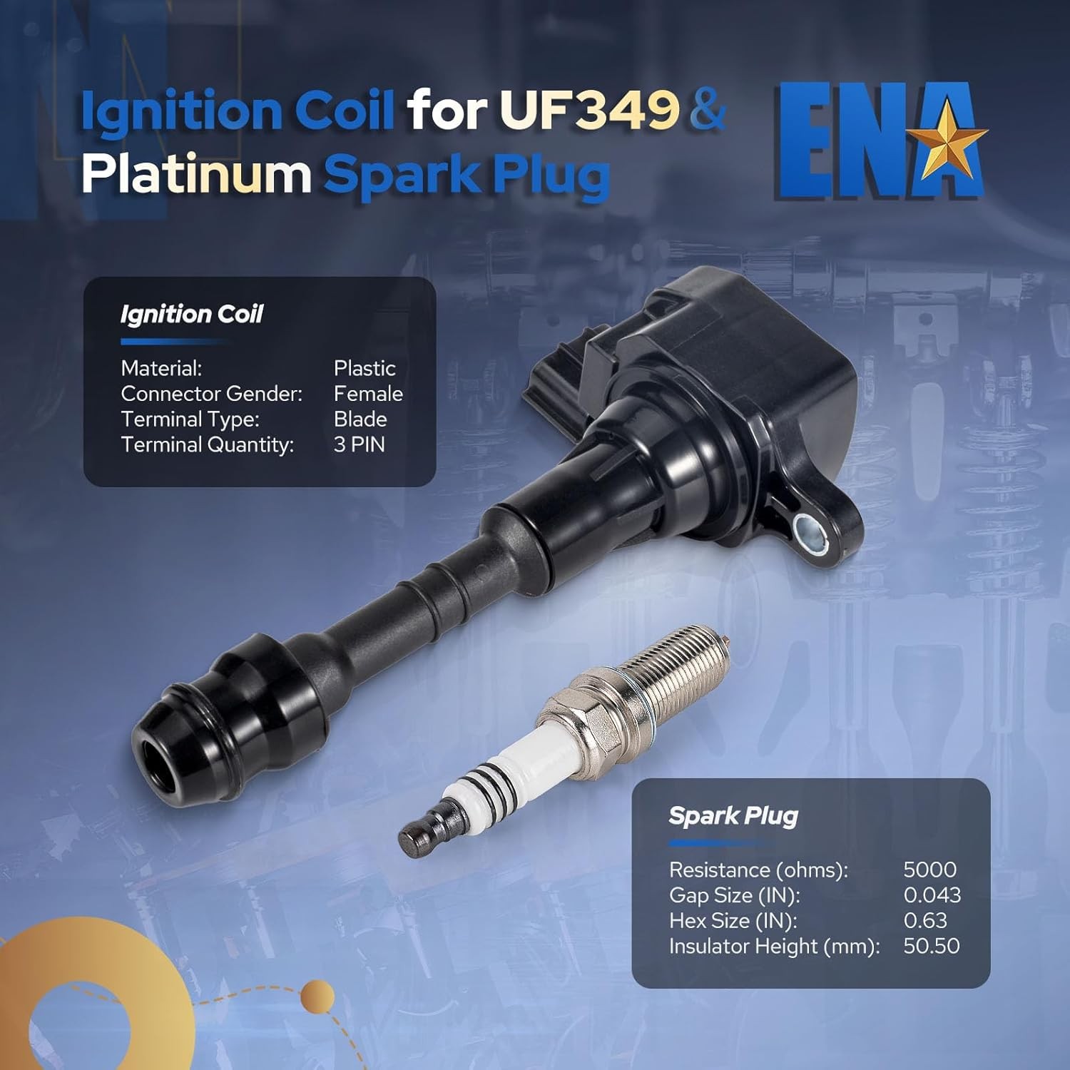 6 Ignition Coils Iridium Plugs For Nissan V6 3.5 UF349