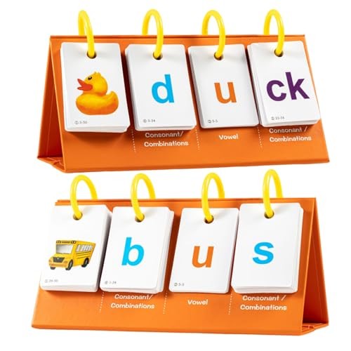 Phonics Flash Cards Learn to Read CVC Word Builder Games, Sight Words Games