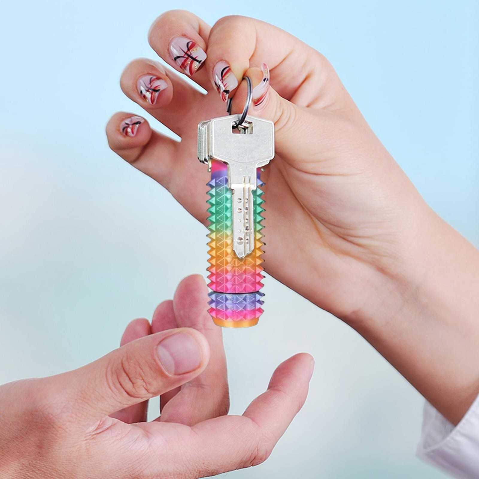 Spiky Grippie Stim Keychain Comfortable Tool Unique Key Hanging Ornament