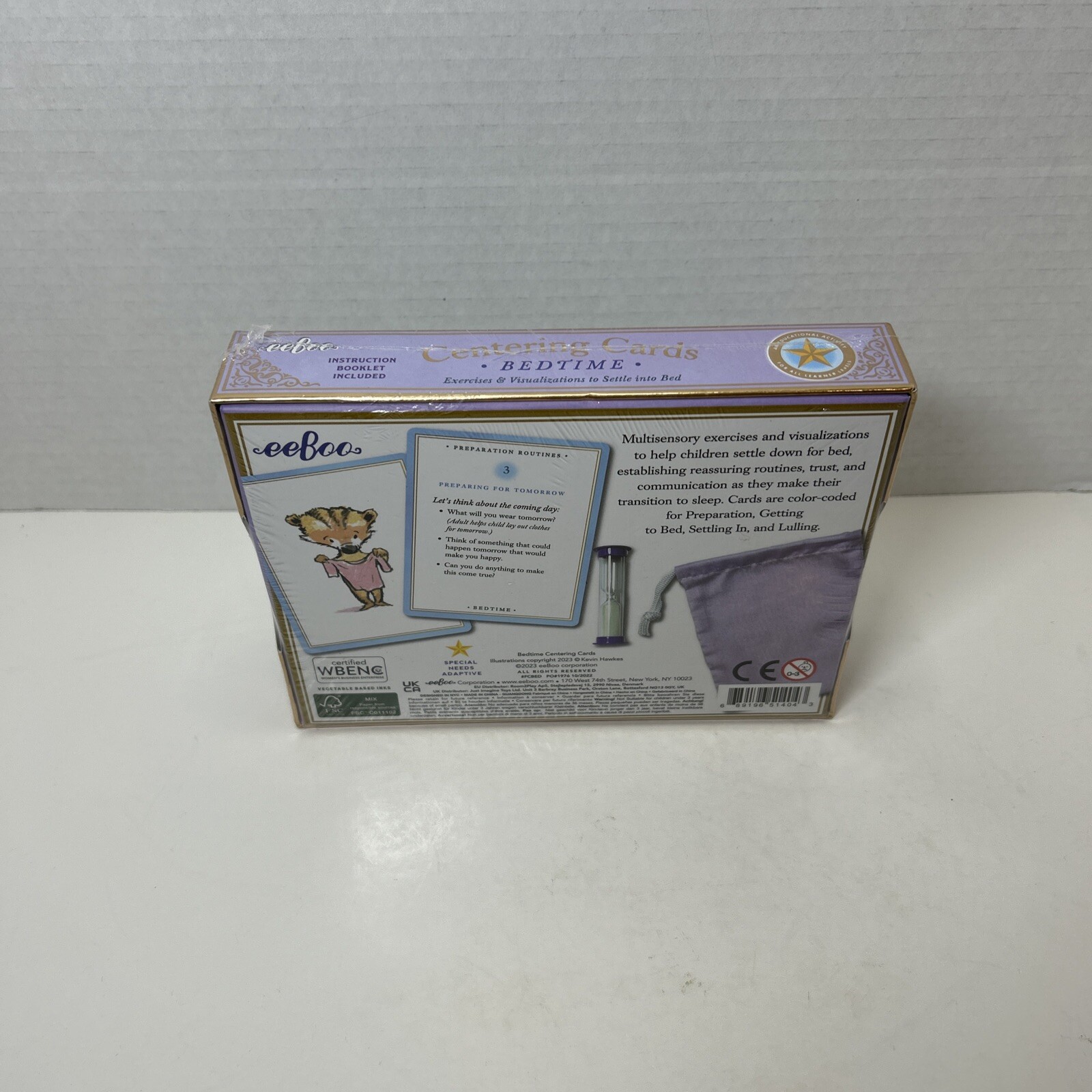 EeBoo Bedtime Centering Cards, Exercises & Visualizations 36 Cards, Bag, Timer