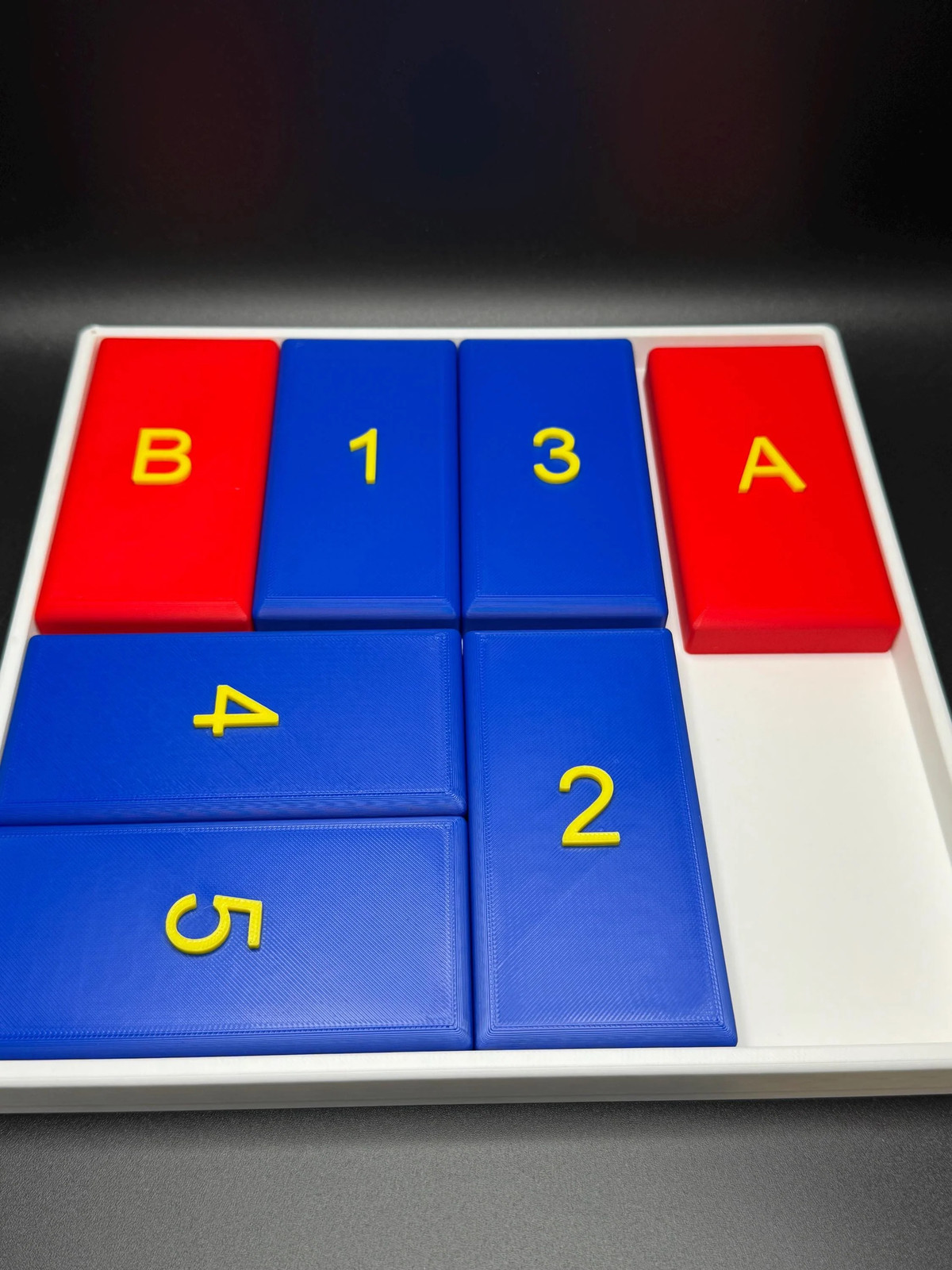 The A and B Puzzle – Modern Recreation of a Classic Sliding Puzzle – Large 3D