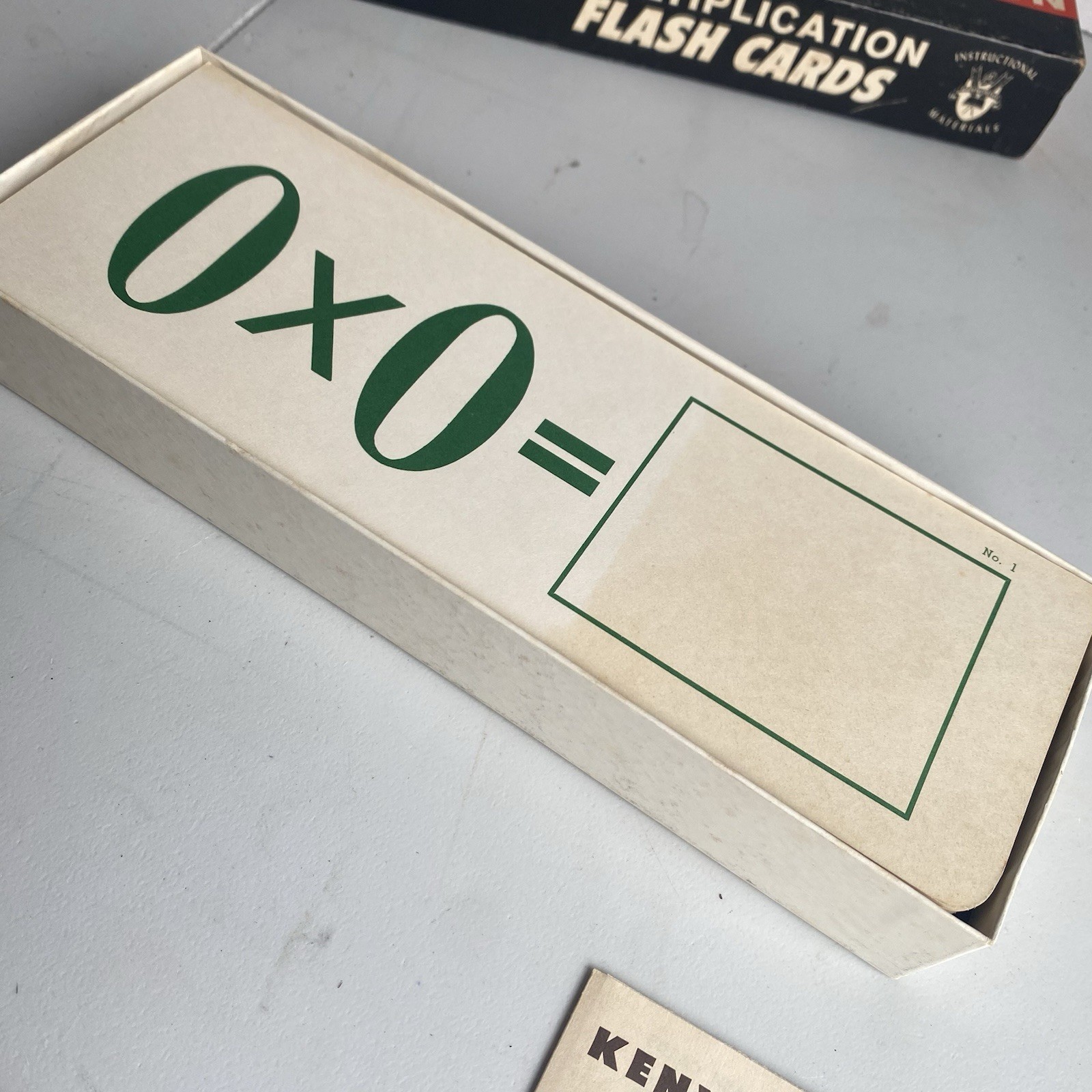 Vtg 1964 Kenworthy Educational Math Multiplication Teaching Flash Cards No 2132