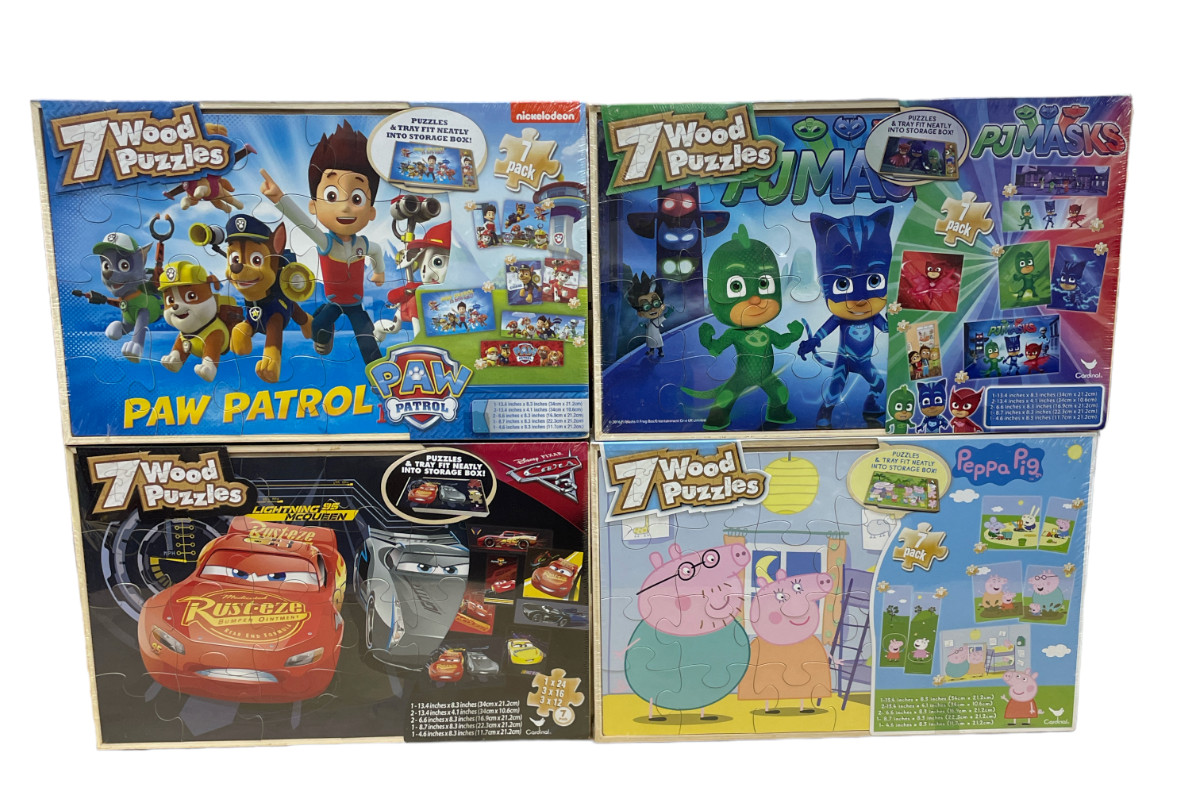Cardinal 7 Woods Puzzles (7 packs) each NEW SEALED YOU PICK CHARACTER & LOT!!