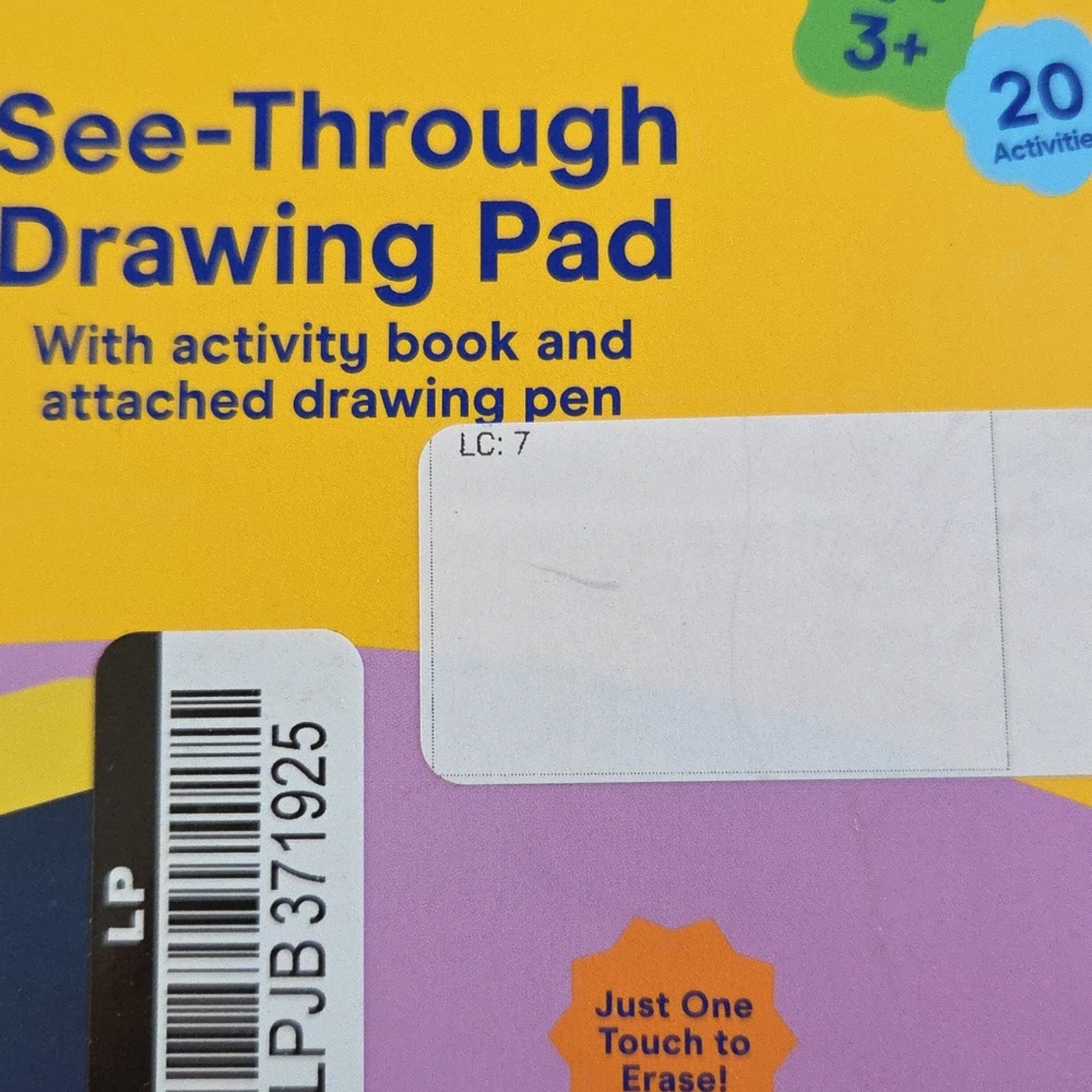 GiggleScape See-Through Drawing Pad Kids tracing Tablet Art Toy ages 3+