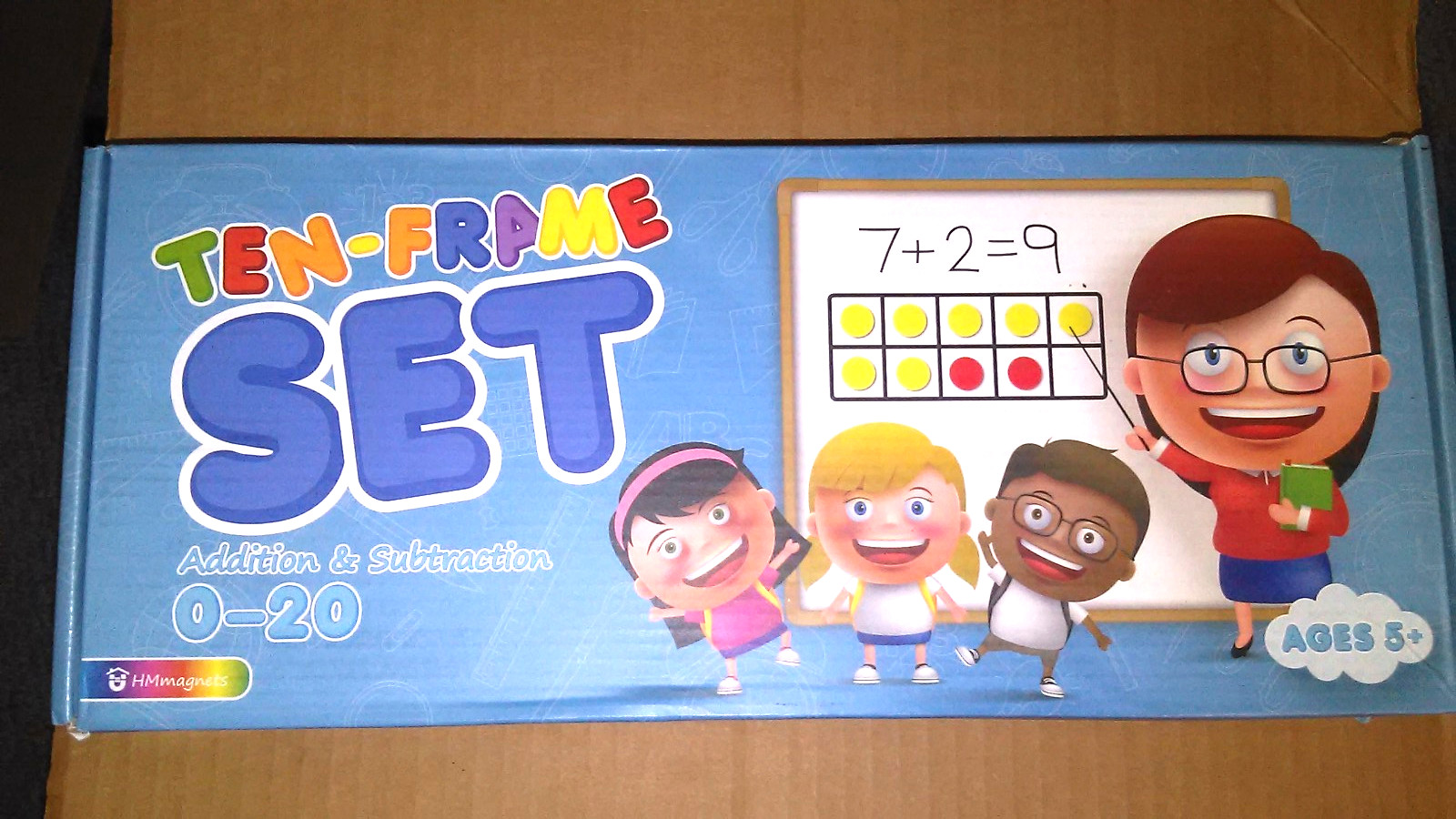 Fun Magnetic Ten Frame & Counters – Extended Set (203 Items) – Ages 5+ Brand New