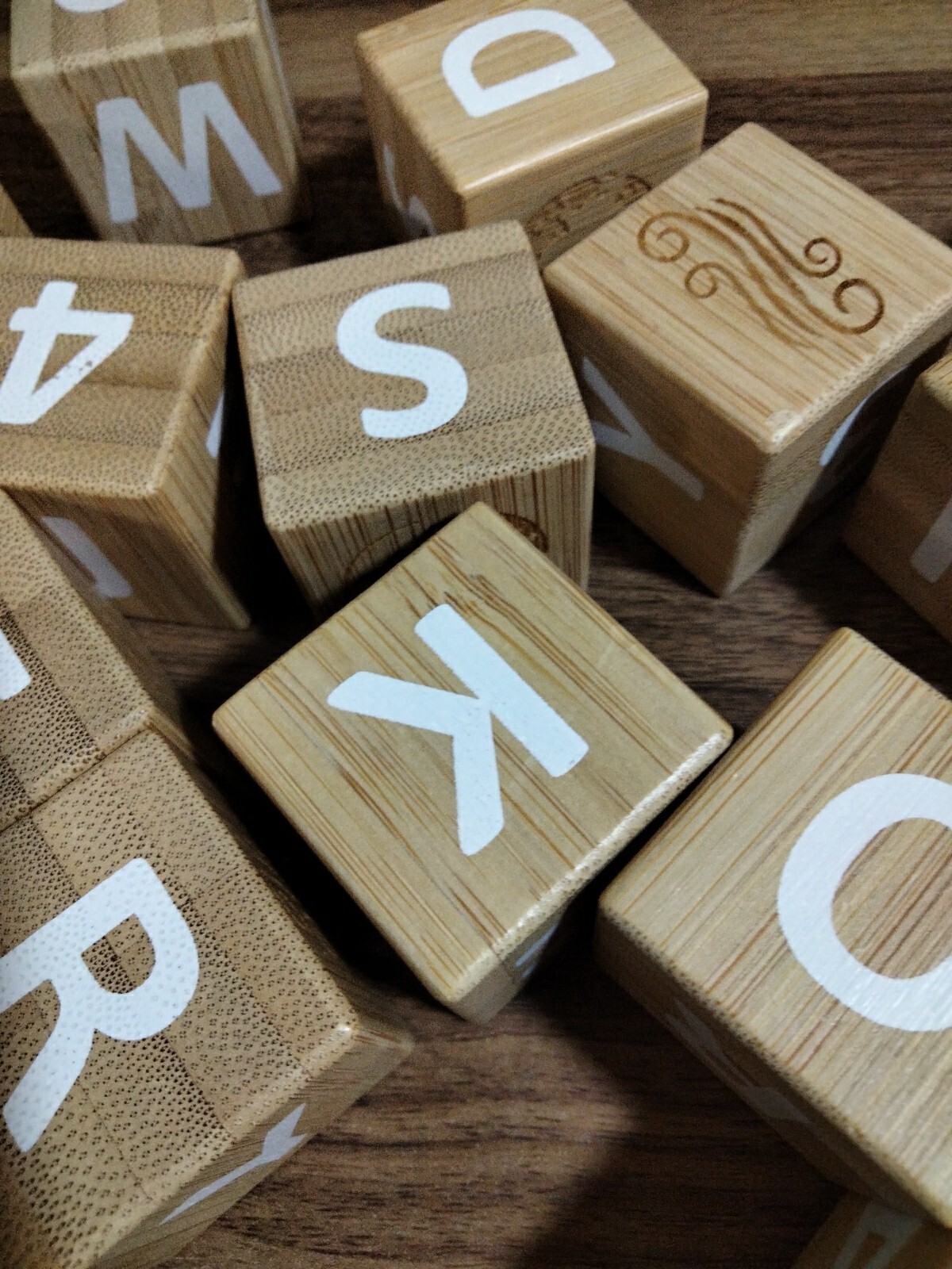 Kinderfeets Bamboo ABC 123 Blocks Symbols Of 4 Seasons & 4 Elements Of Earth