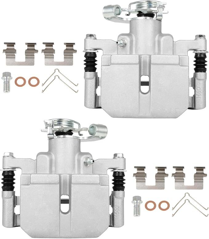 cciyu 18B5425 18B5424 Rear Left & Right Brake Calipers With Bracket For Dodge