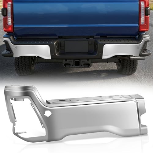 23-26 Ford F250 F350 F450 Rear Bumper End Cap Chrome Left Driver w/Sensor Holes