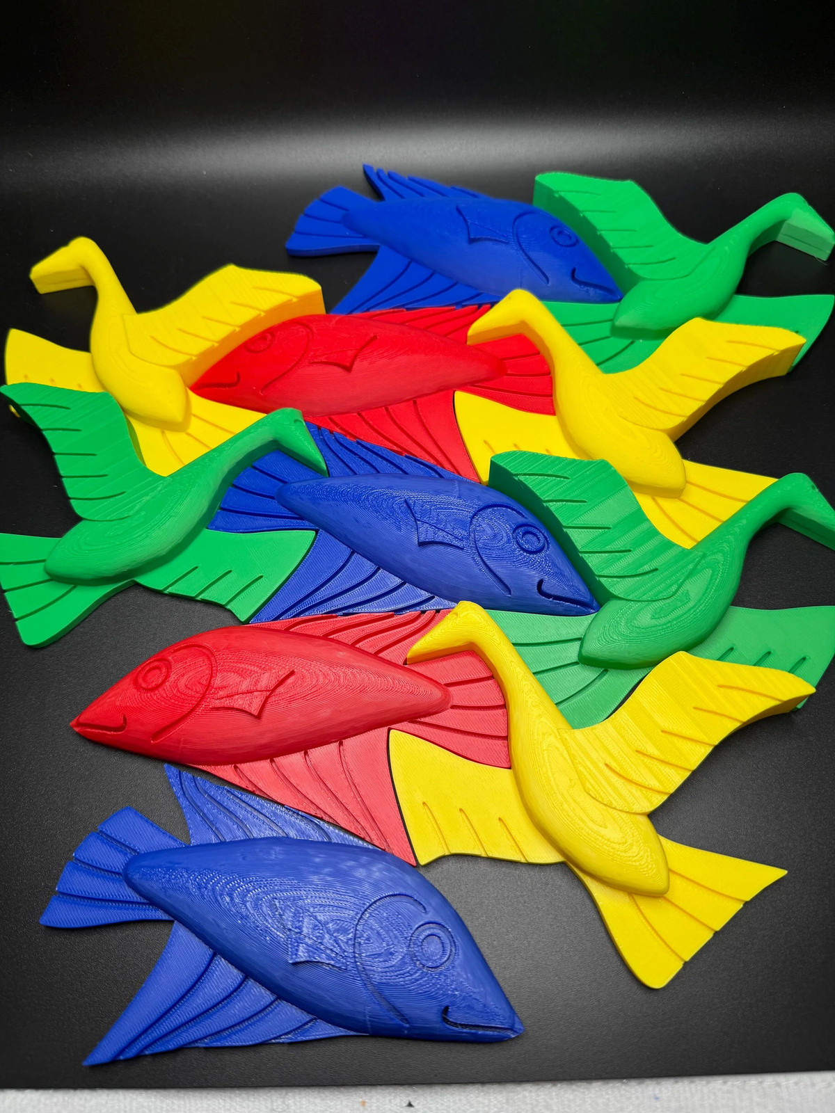 Escher’s Birds and Fish Tessellation Print | Art Print Decor | Unique Wall Art