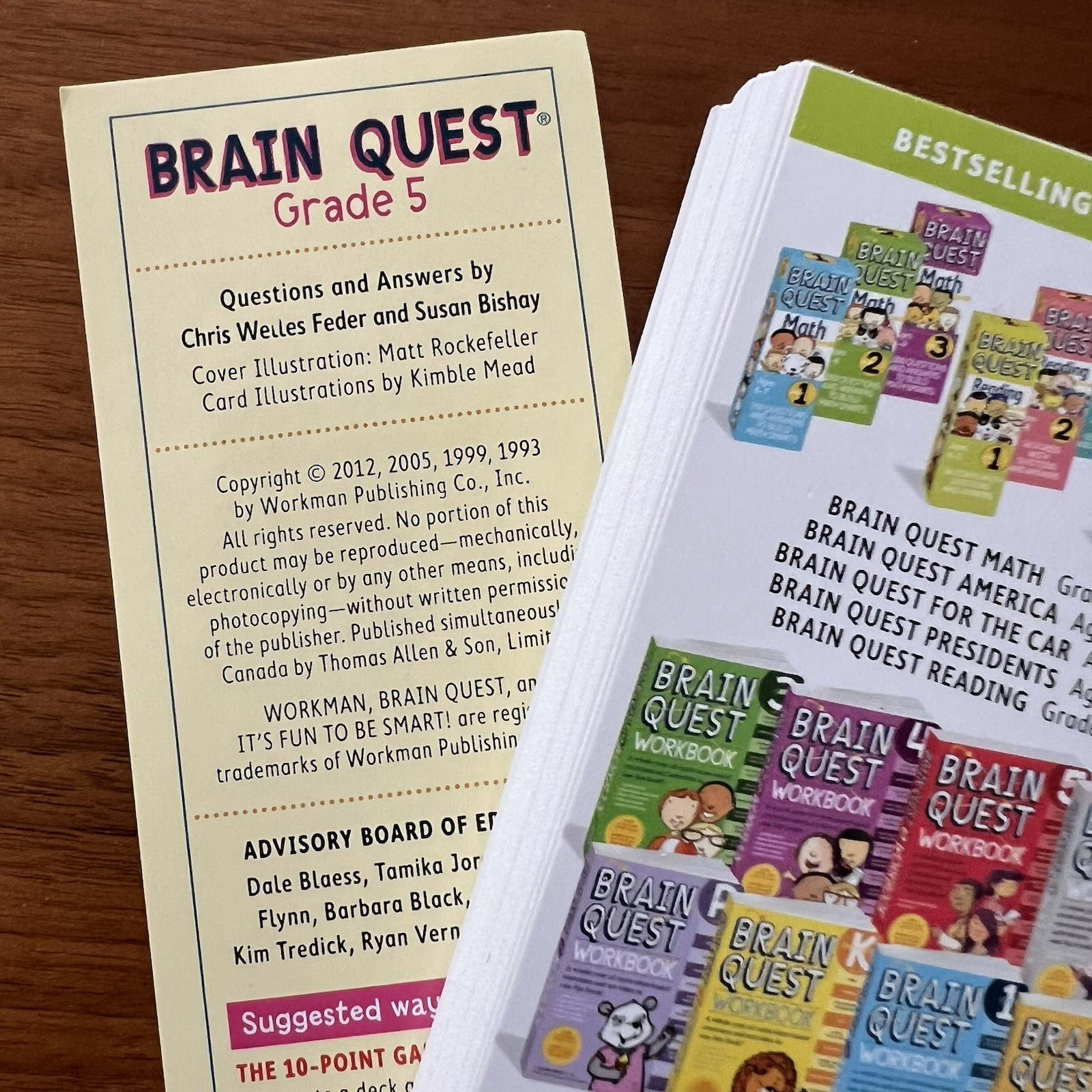 Brain Quest Learn 5th Grade Ages 10-11 Quiz Deck #2 Revised 4th Ed 2012