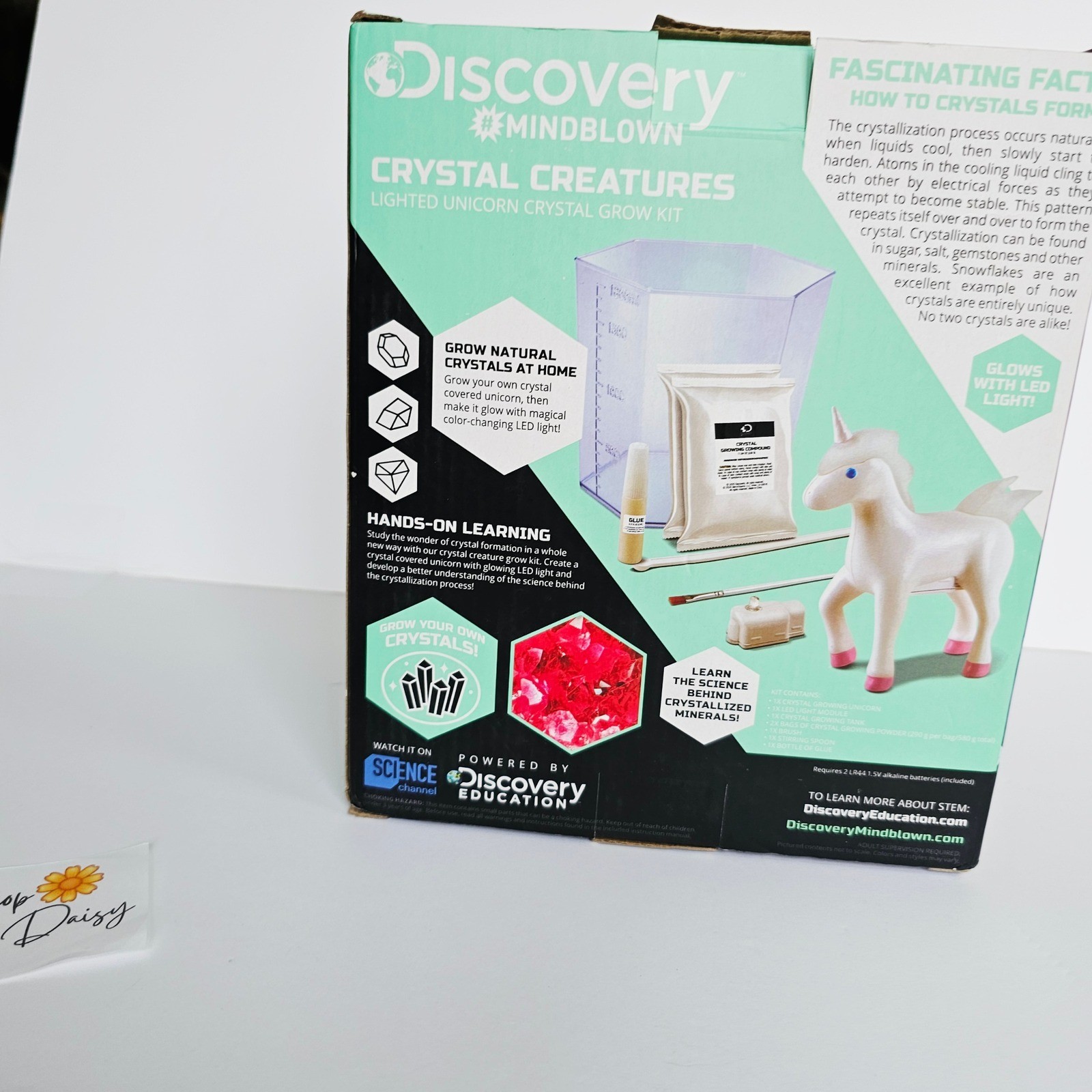 Discovery Mindblown Lighted Unicorn Crystal Creatures Set Grow Stem – 1395