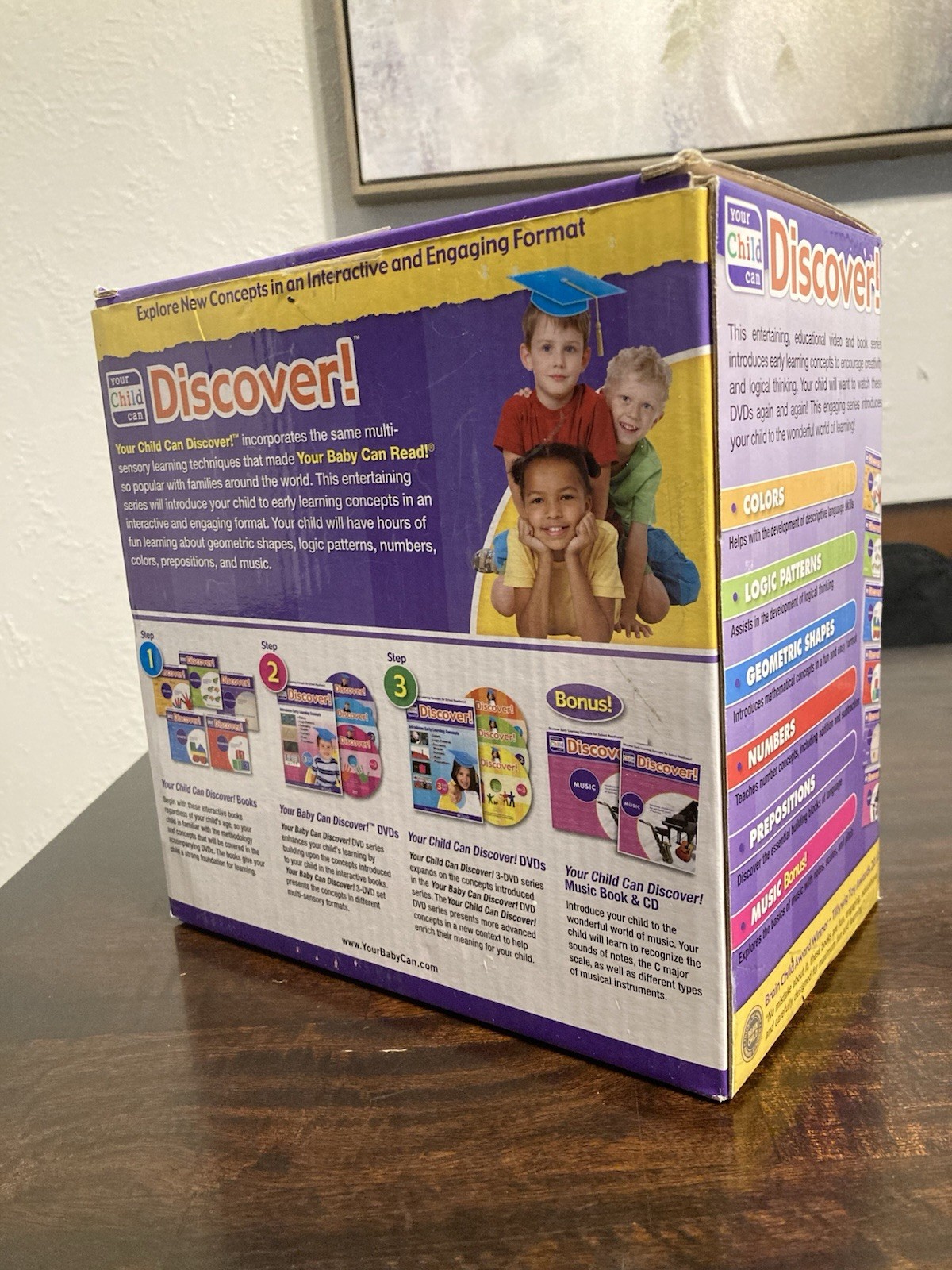 Your Child Can Discover! 6 DVD & 5 Book Set Ages 1-7 Colors Shapes Numbers