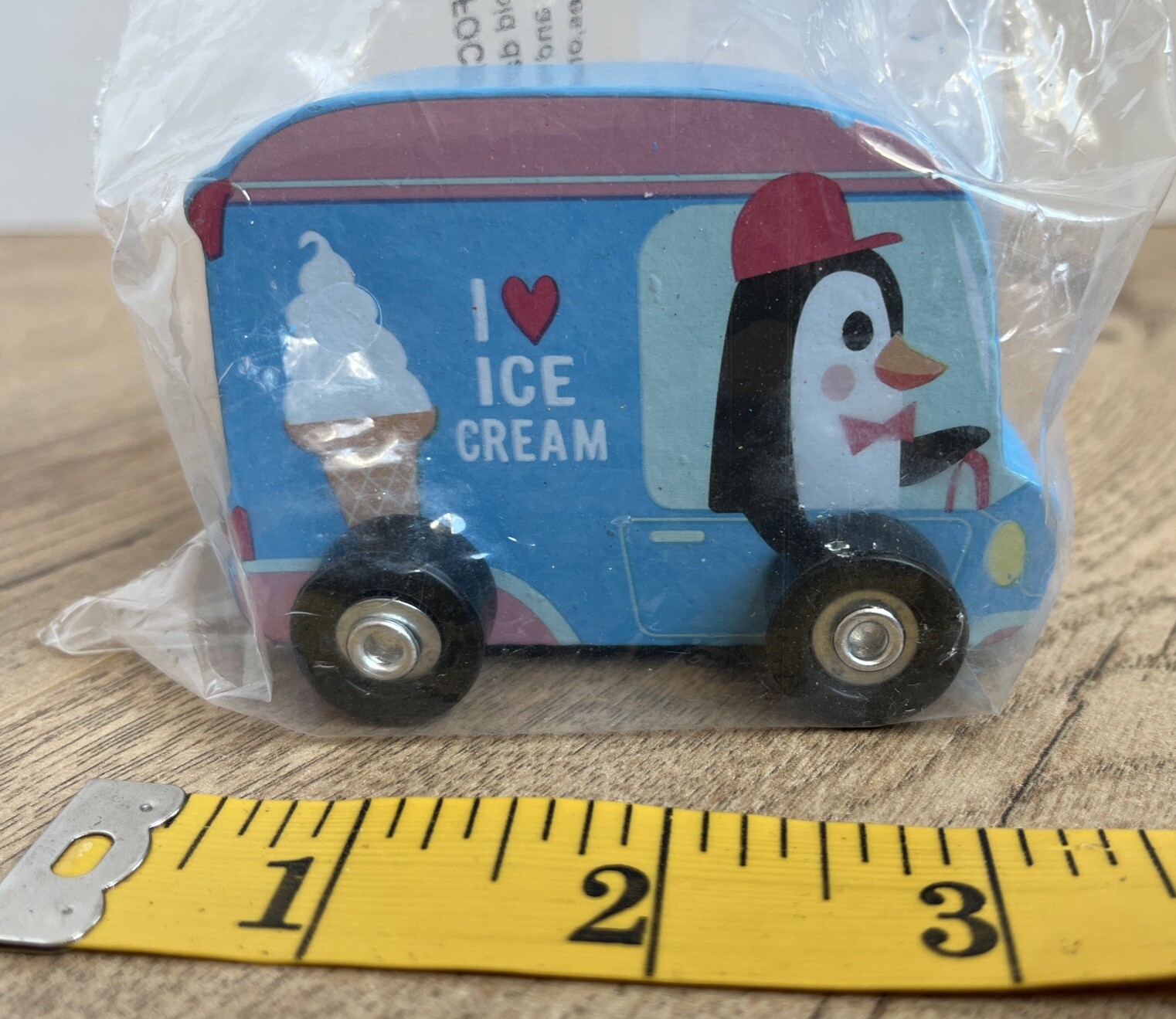 Wooden Car Penguin Blue Toy Target Bullseye’s