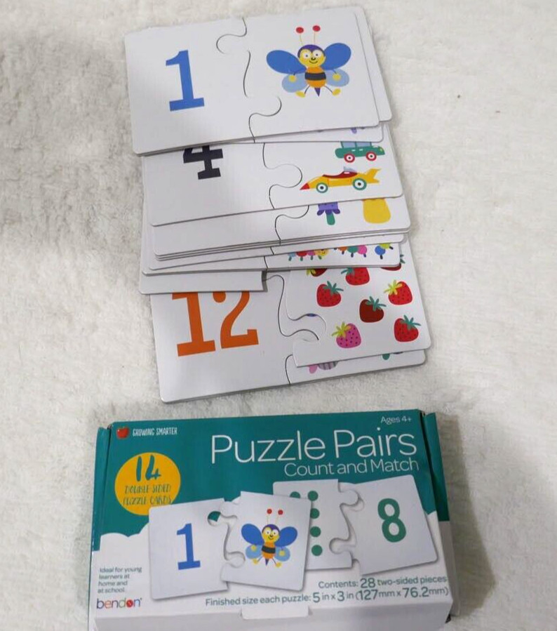 Bendon Let’s Grow Smart Educational Flash Card Sets Puzzle Pairs