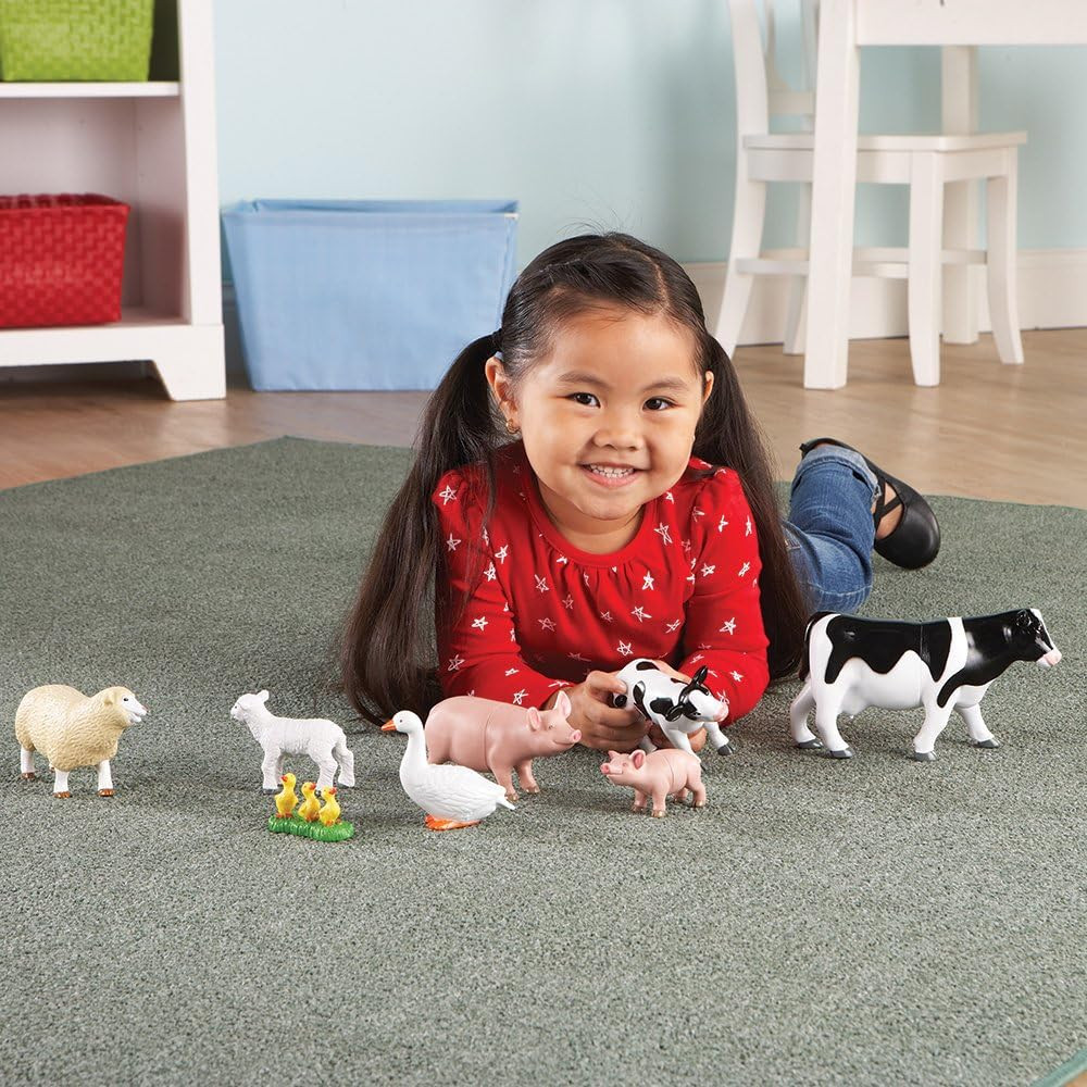Jumbo Farm Animals Mommas and Babies – 8 Pieces, Ages 18+ Months Toddler Learnin