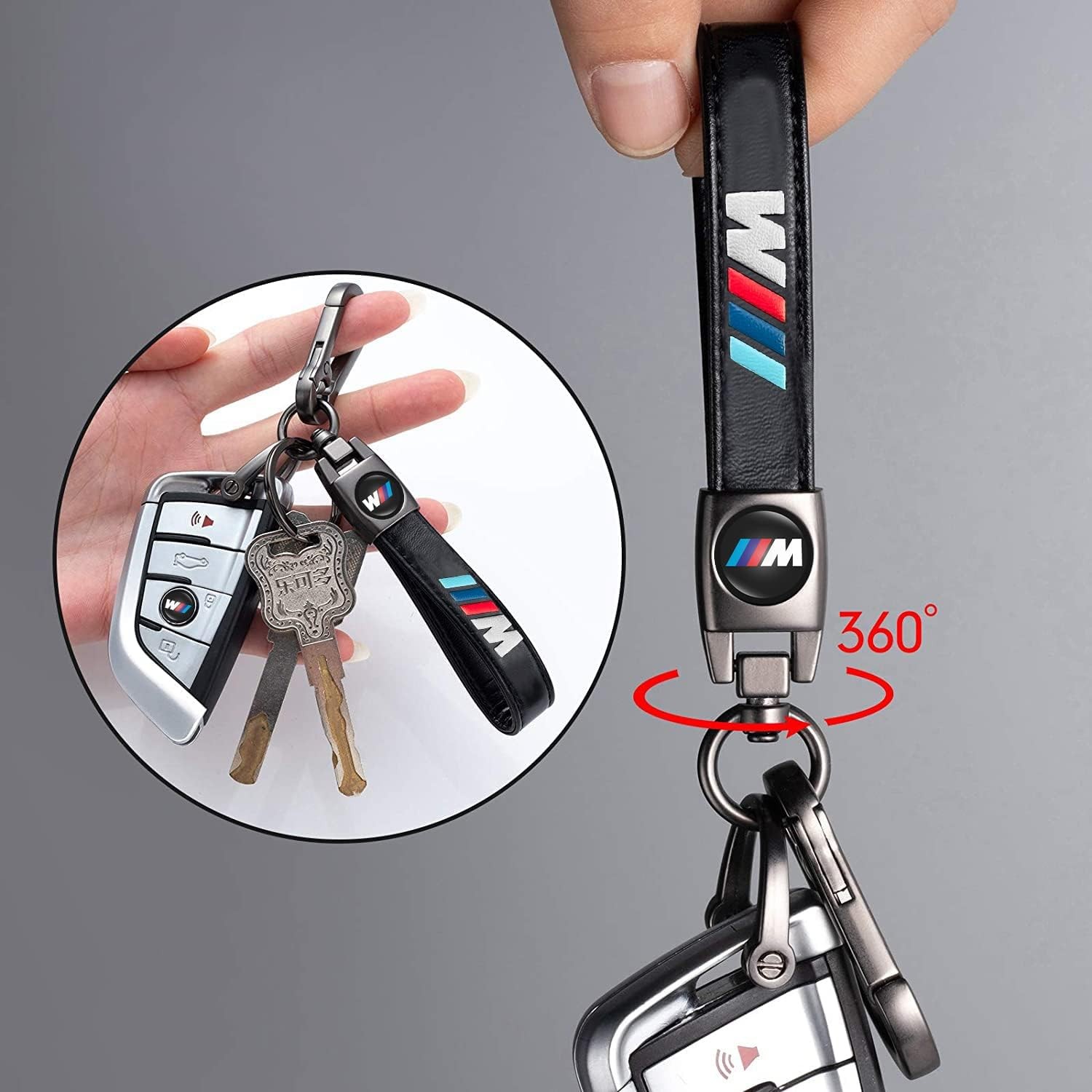 BMW M Keychain Valve Cap Combo