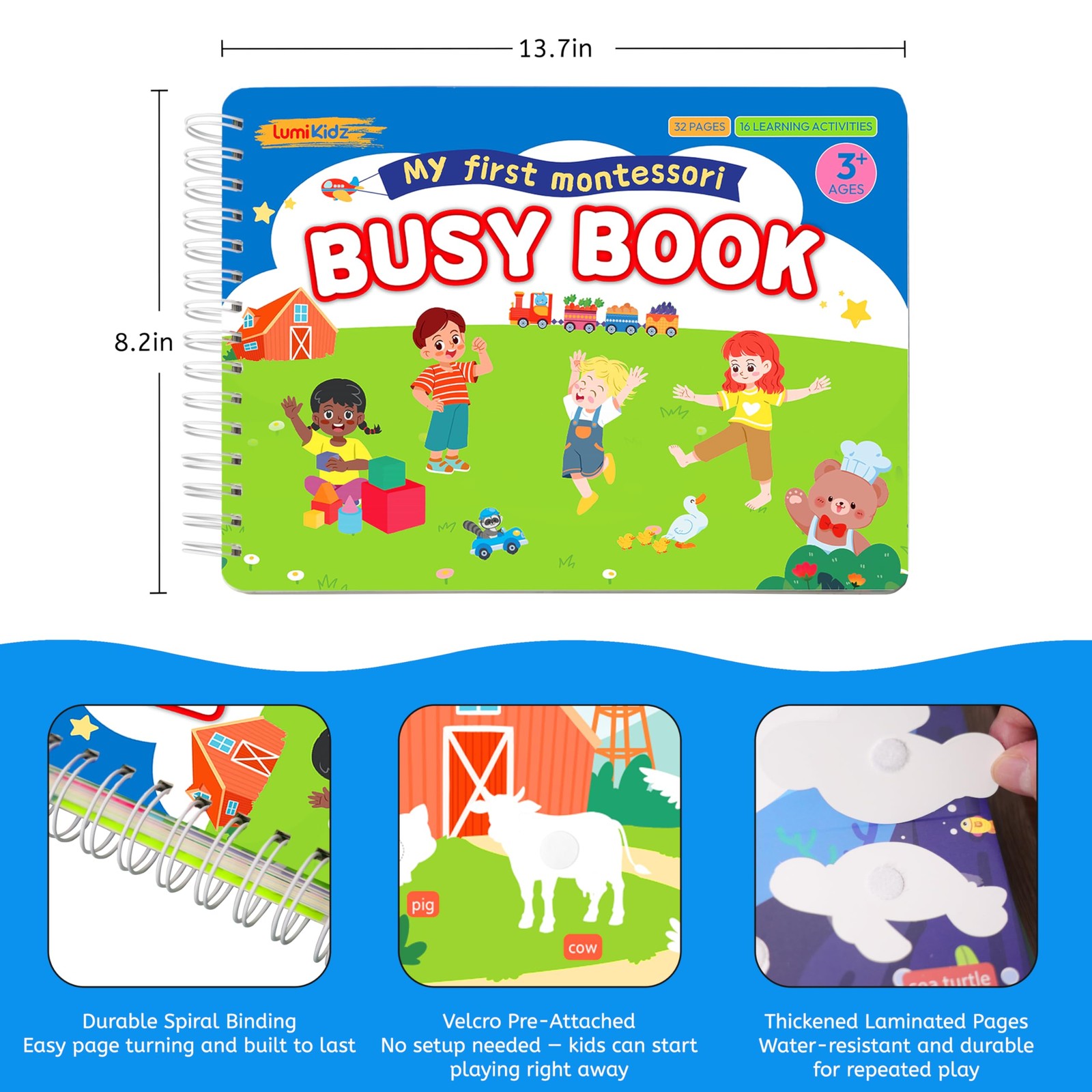 Montessori Busy Book for Toddlers 35, Preschool Learning Activities, Toddler …