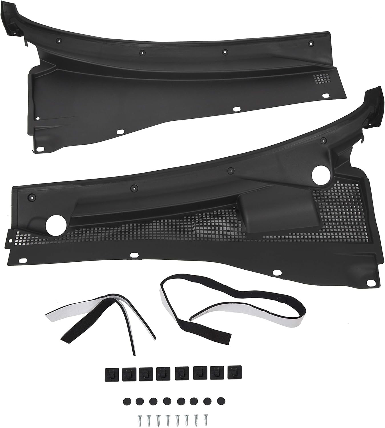Wiper Cowl Grille for 2001-2007 Ford Escape & Mercury Mariner – Set of 2 Black