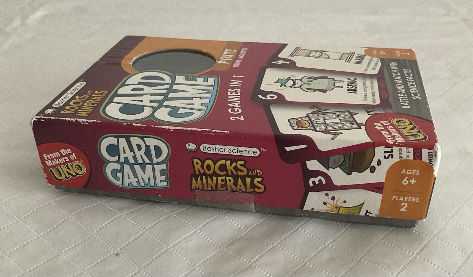Basher Science Rocks & Minerals Card Game Pyrite Figure 2 In 1 Mattel Open READ