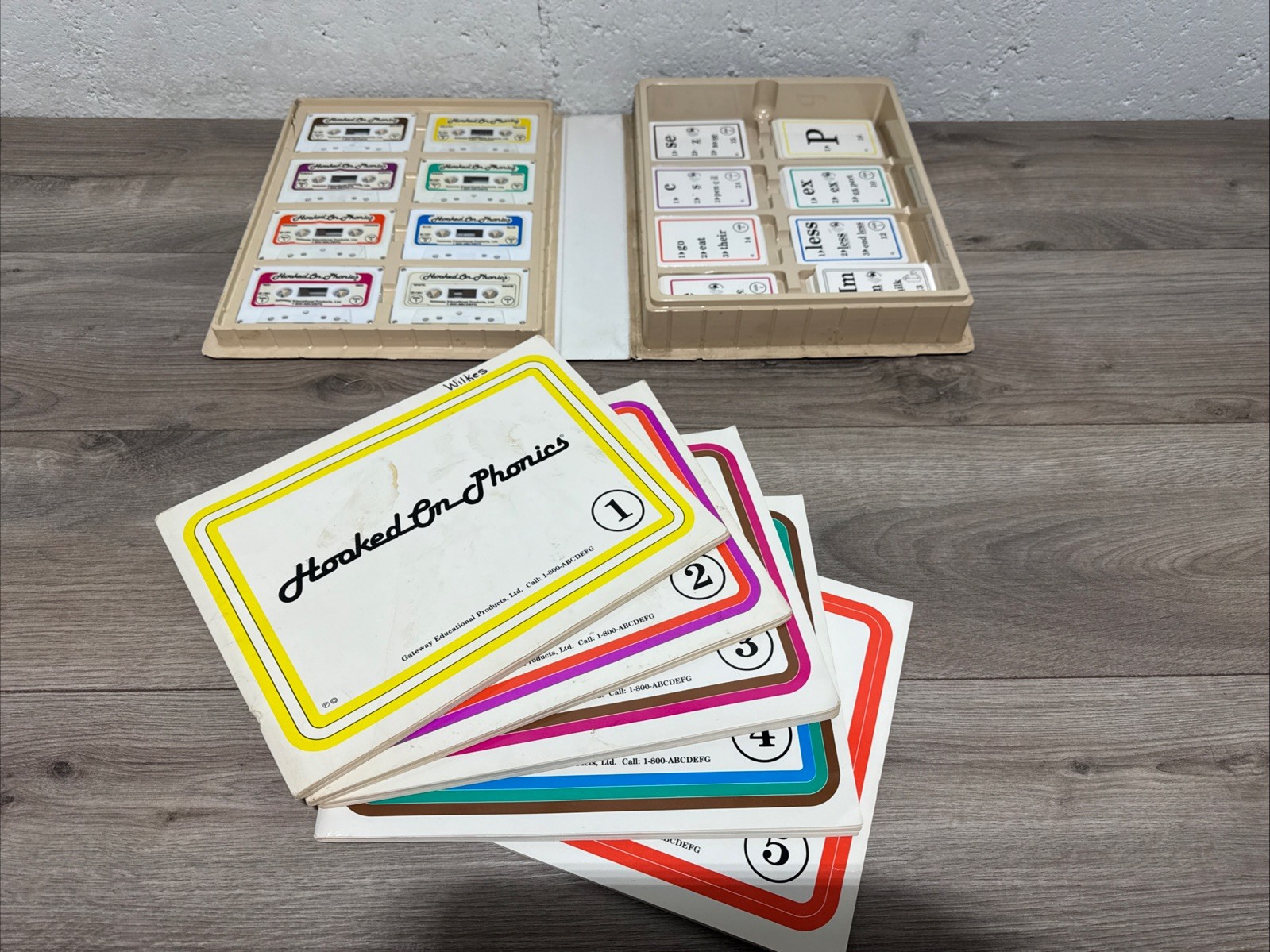 Hooked On Phonics Pre-School Primary Remedial Adult Cassette Tapes Books Cards