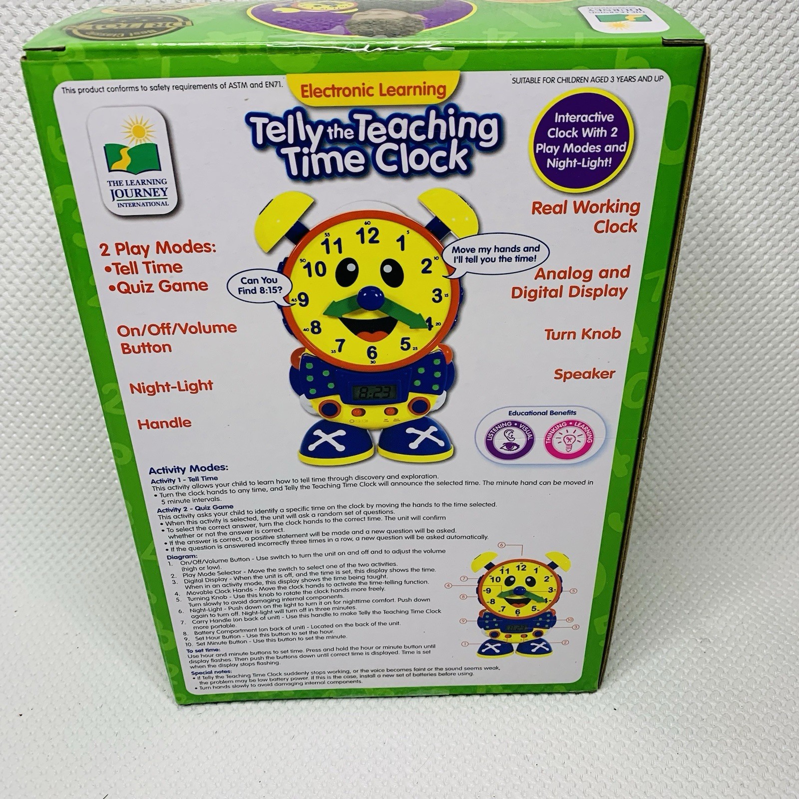 New – The Learning Journey Electronic Learning – Telly the Teaching Time Clock
