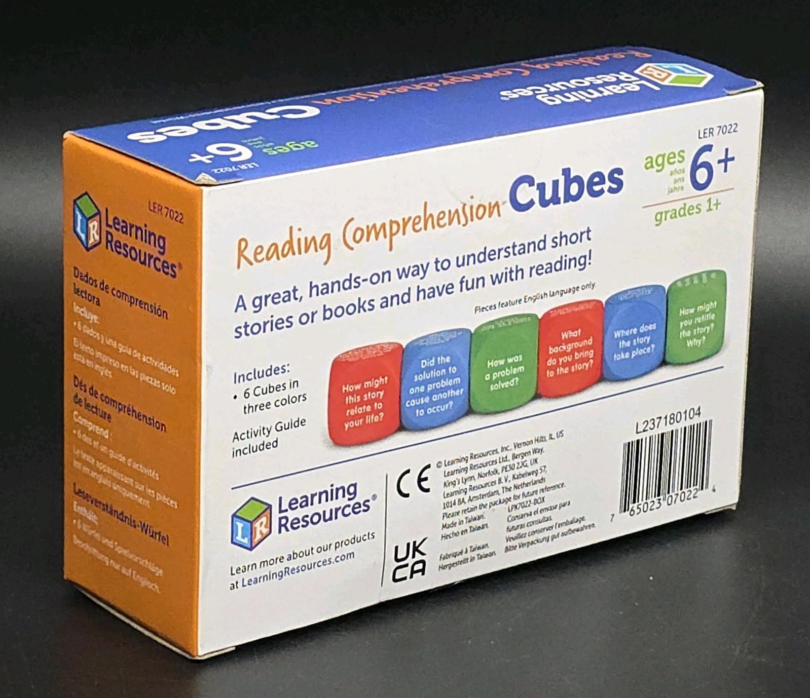 Learning Resources Reading Comprehension Cubes, 6/Set (LER7022) Ages 6+
