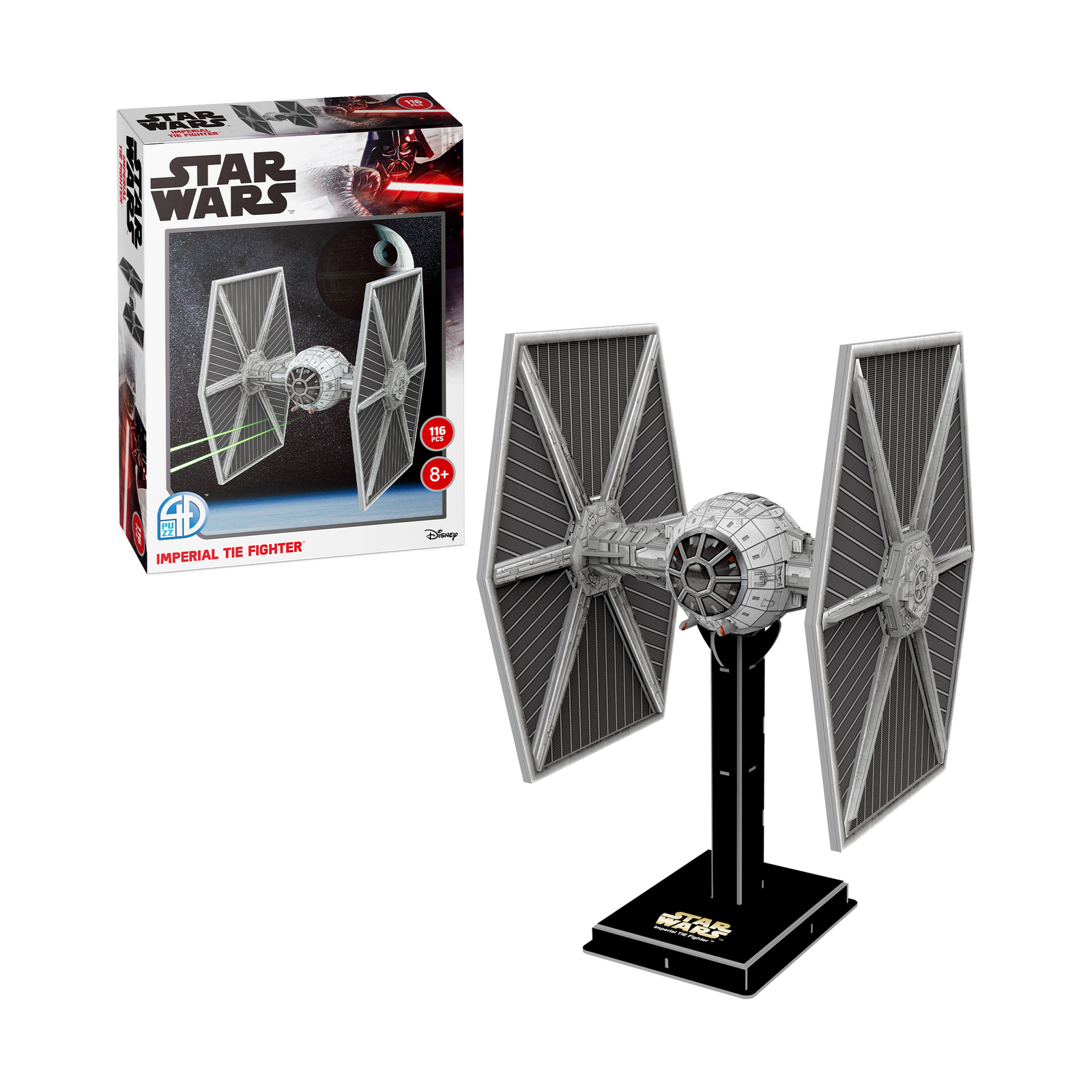 New – 4D Cityscape Star Wars – Imperial TIE Fighter Paper Model Kit: 116 Pcs