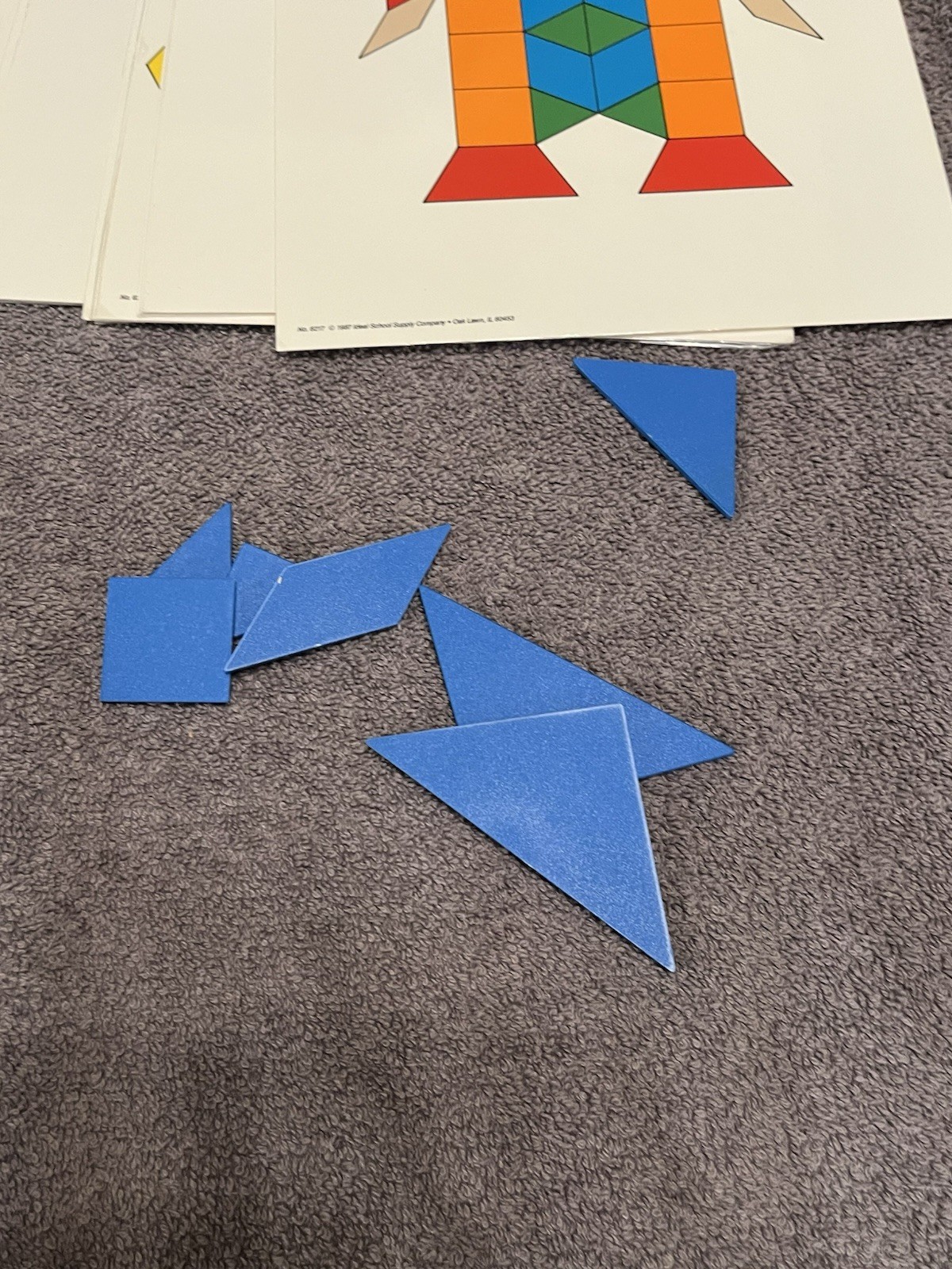 Lot Of 1980s And 1990s Tangram Pattern Cards 31 Total Some Double Sided
