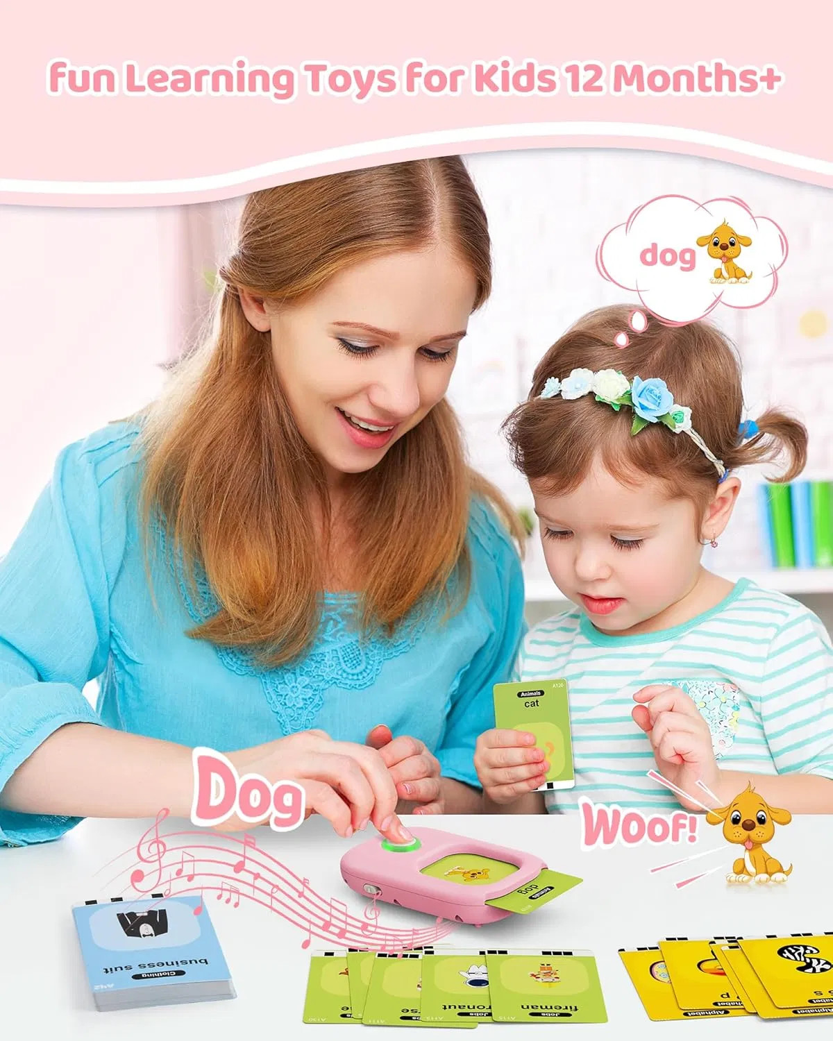 Talking Flash Cards,Kids Toddler Flash Cards With 224 Sight Words,Montessori Toy
